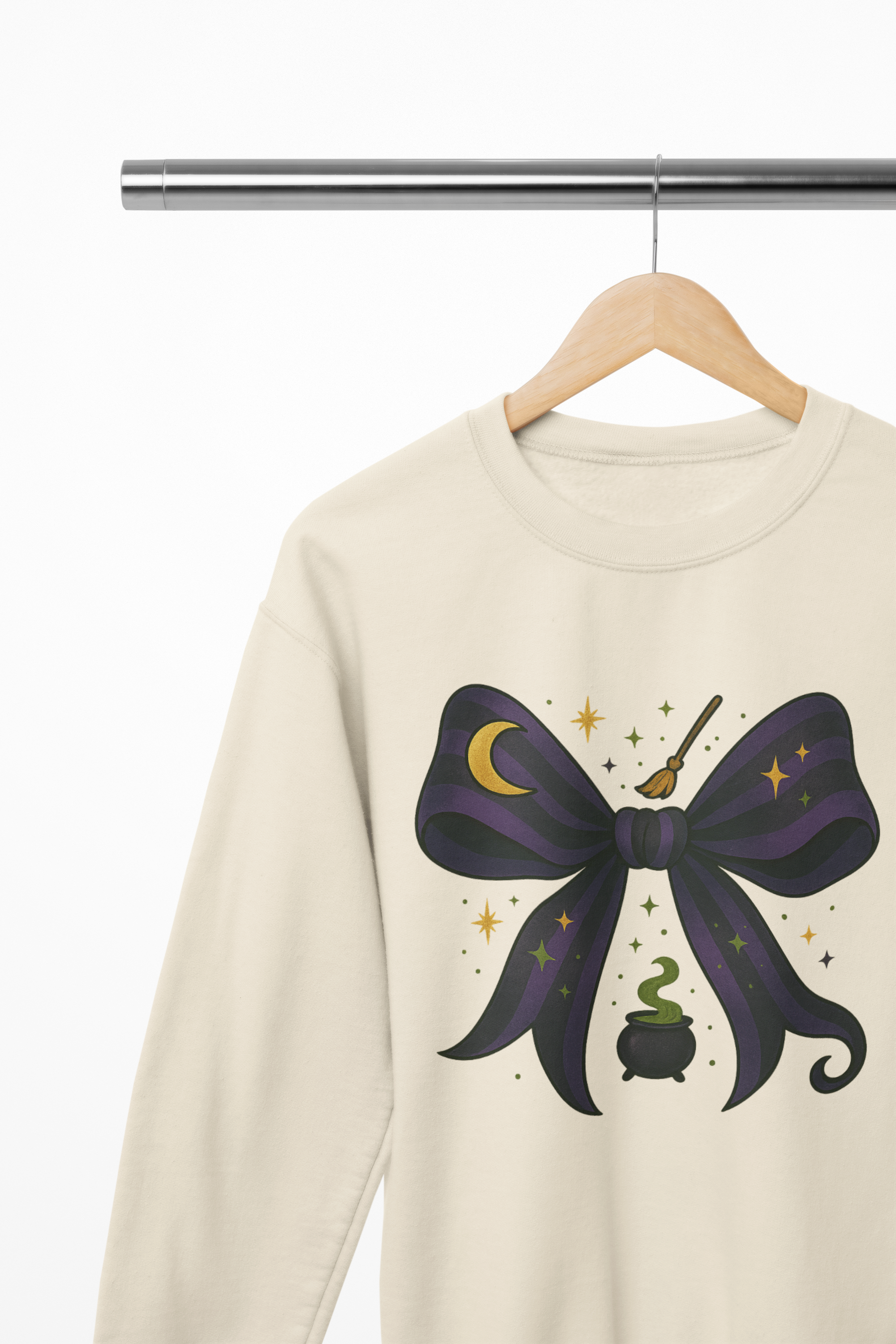 Witchy Coquette Bow Sweatshirt & T-Shirt – Halloween Cosy Magic
