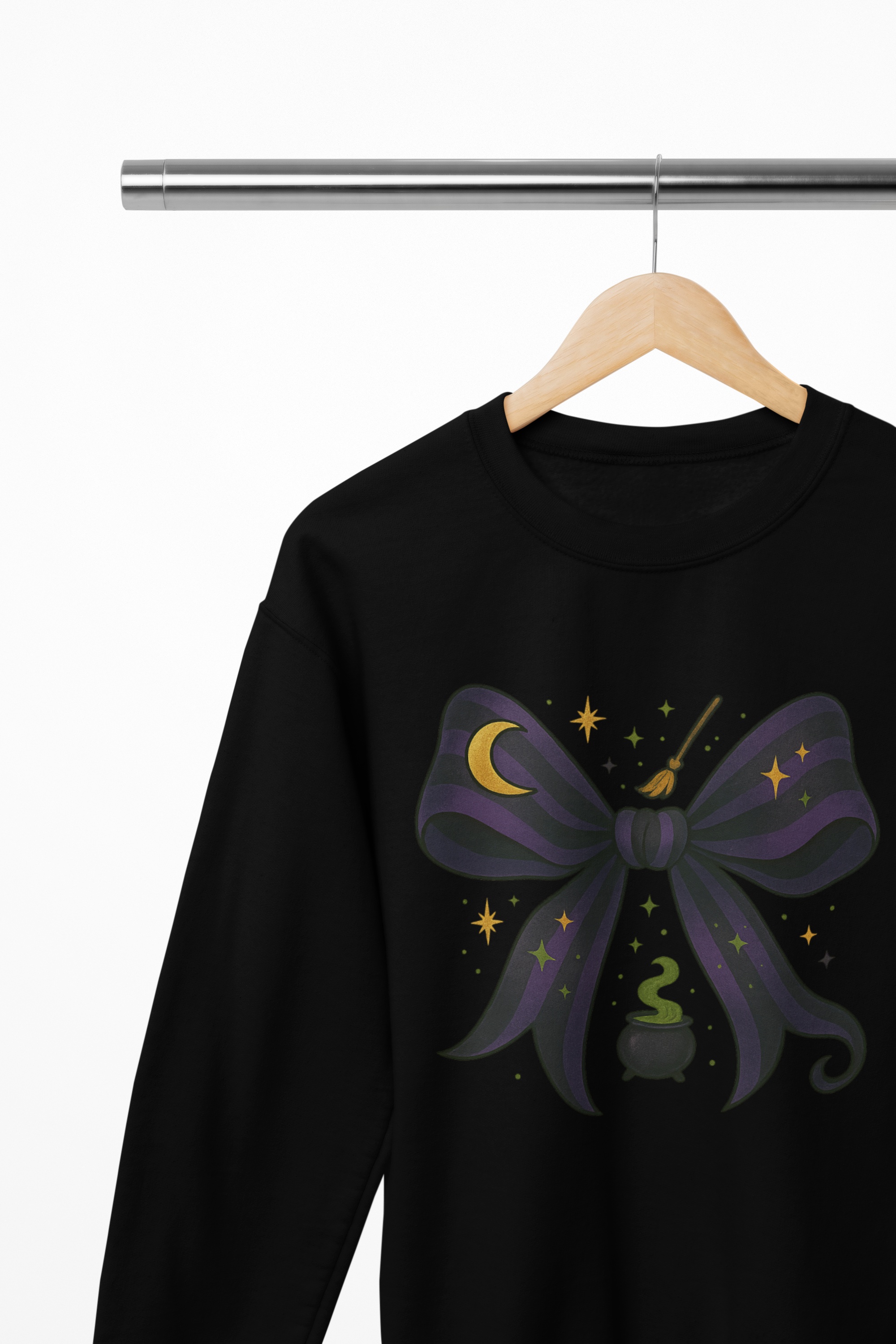 Witchy Coquette Bow Sweatshirt & T-Shirt – Halloween Cosy Magic