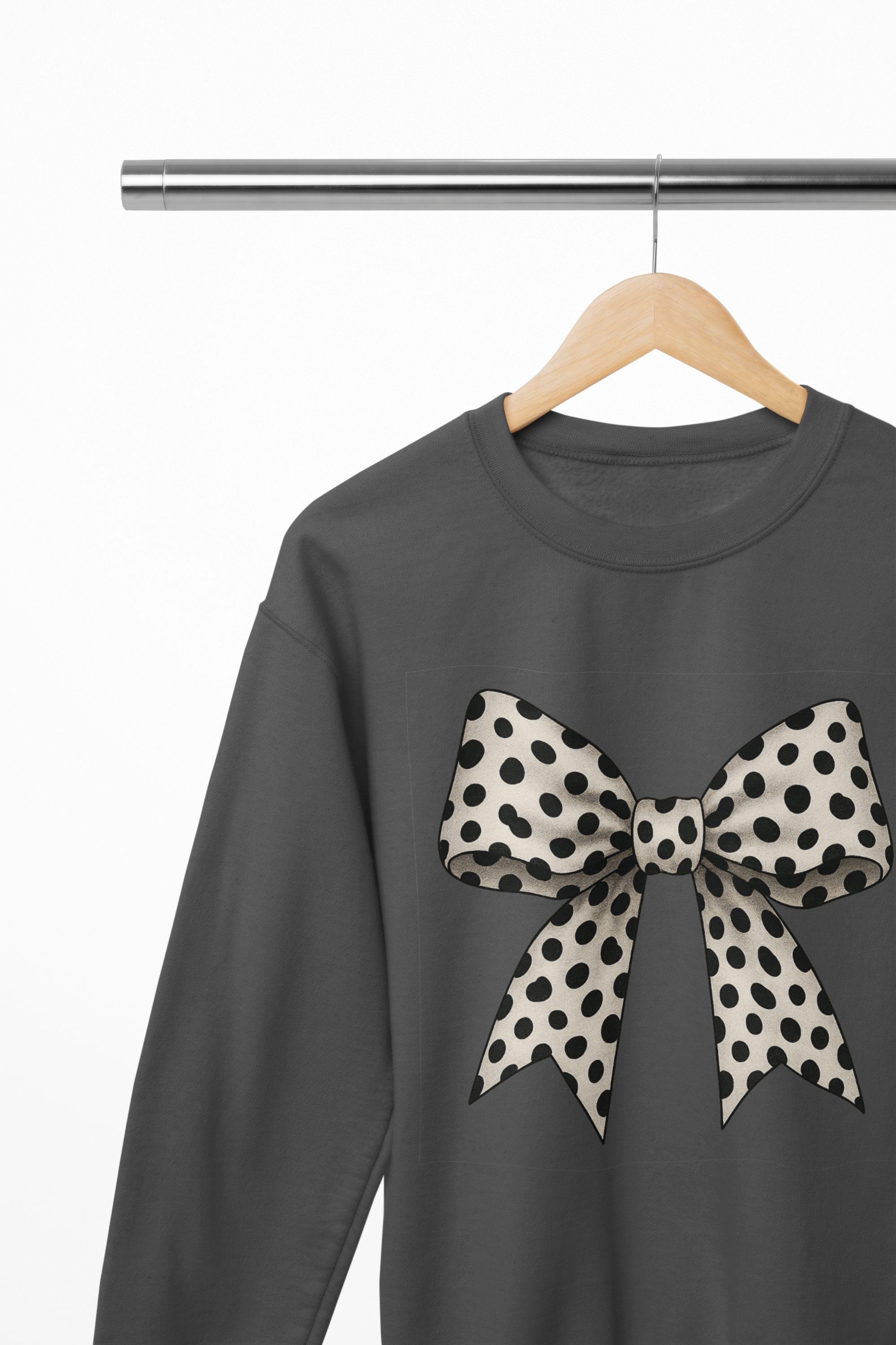 Polka Dot Coquette Bow Sweatshirt & T-Shirt – Retro Dot Print, UK Fit