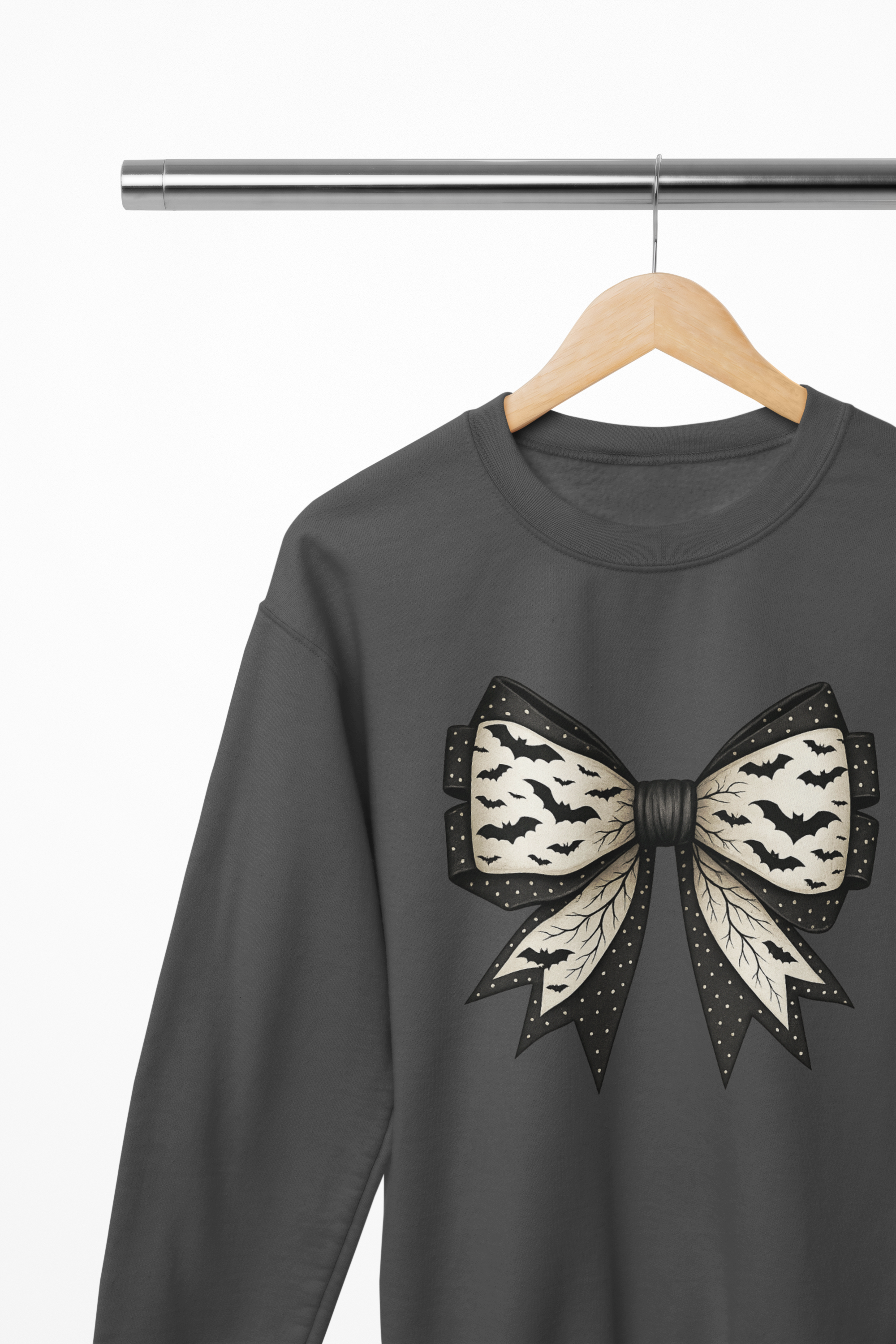 Spooky Bow Sweatshirt or T-Shirt – Gothic Halloween Gift UK