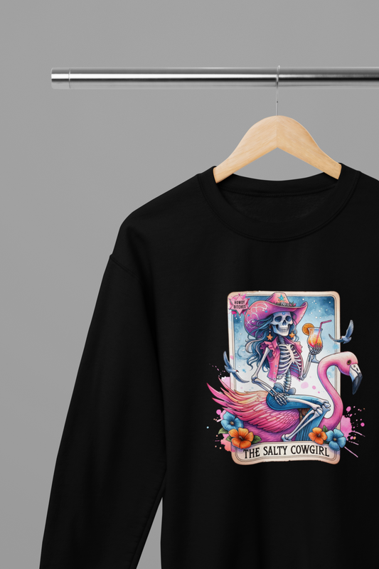 The Salty Cowgirl Funny Tarot Sweatshirt