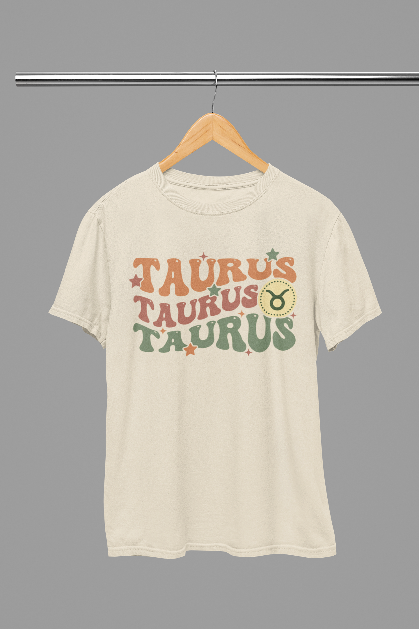 TAURUS Zodiac Fun Colour Font T-Shirt