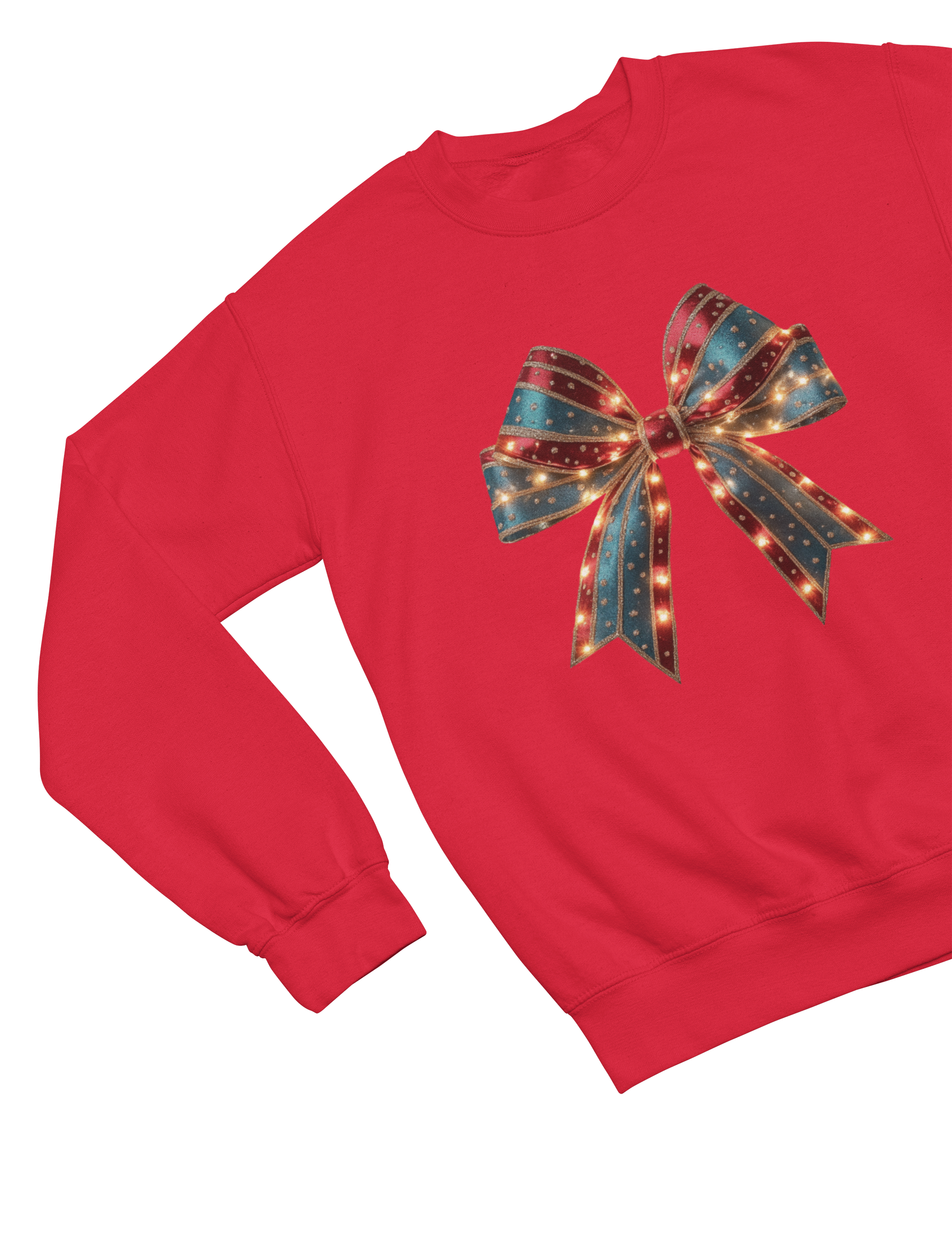 Coquette Christmas Bow Sweatshirt – Festive Girly Winter Jumper