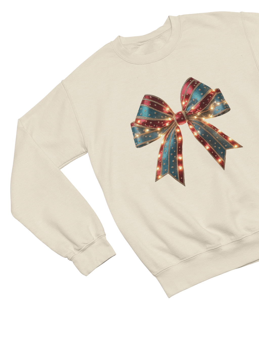 Coquette Christmas Bow Sweatshirt – Festive Girly Winter Jumper