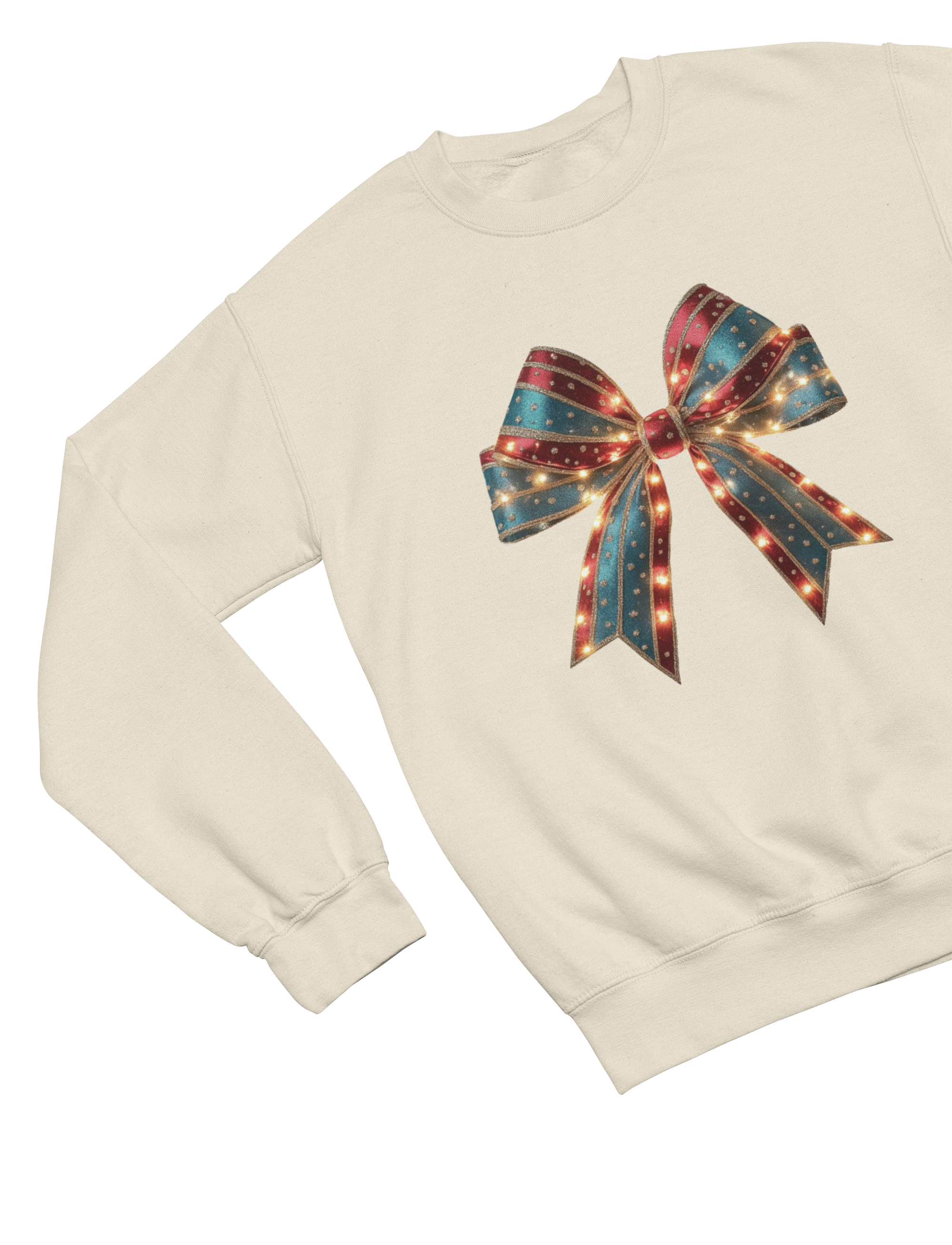 Coquette Christmas Bow Sweatshirt – Festive Girly Winter Jumper