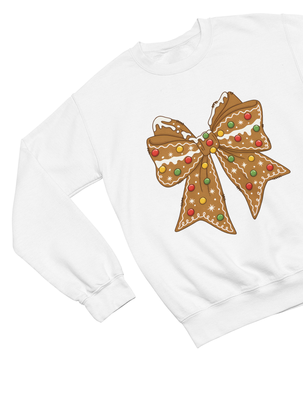 Gingerbread Bow Christmas Jumper – Coquette Style (Adults & Kids)