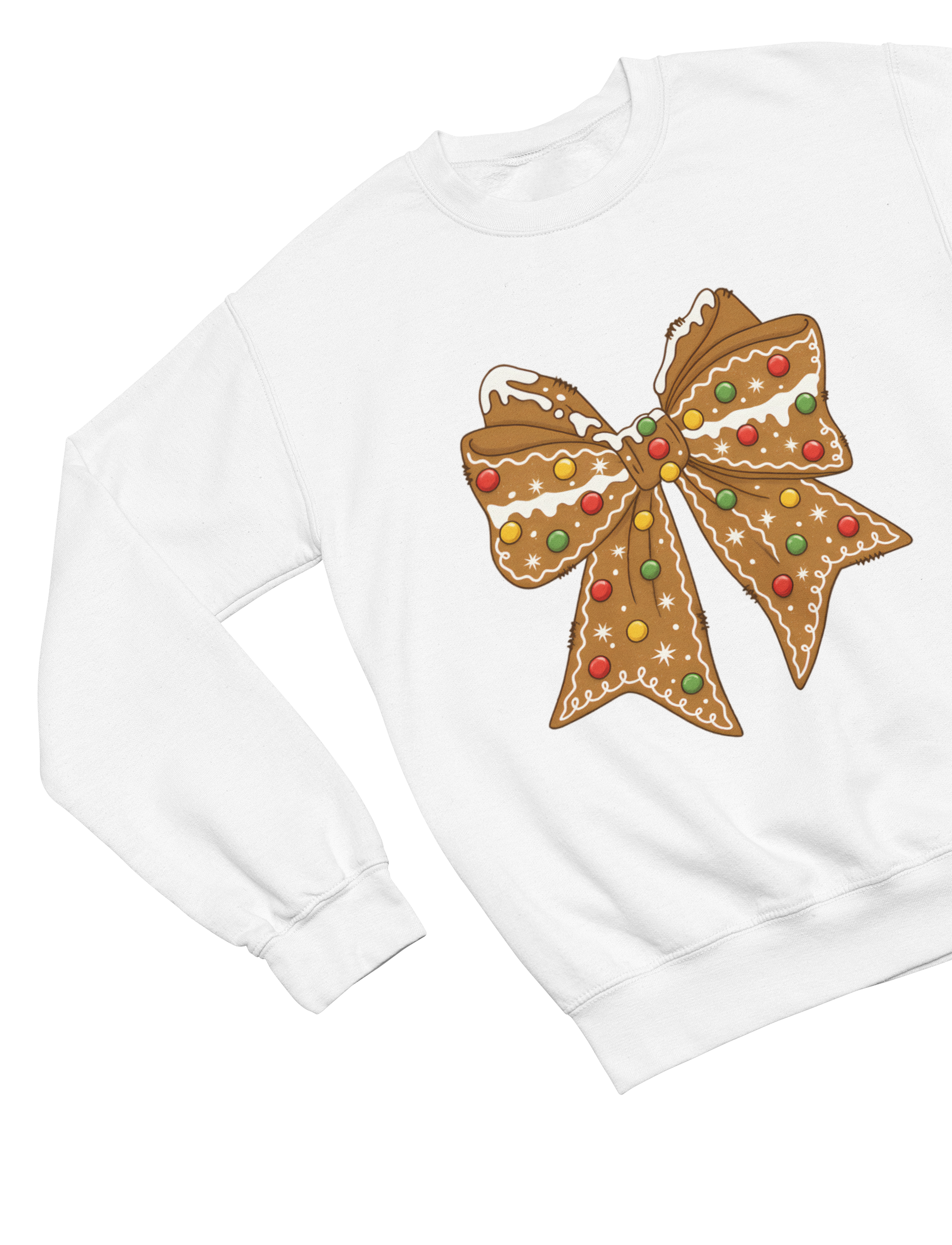 Gingerbread Bow Christmas Jumper – Coquette Style (Adults & Kids)