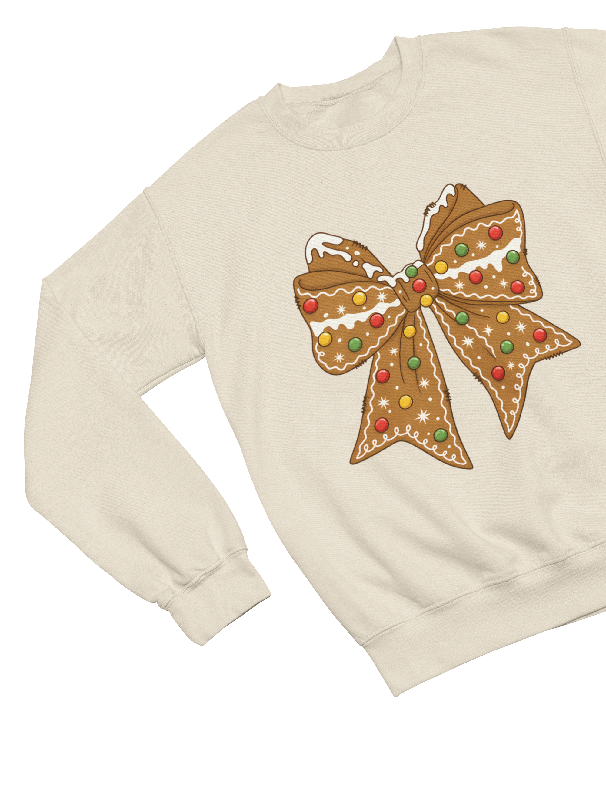 Gingerbread Bow Christmas Jumper – Coquette Style (Adults & Kids)