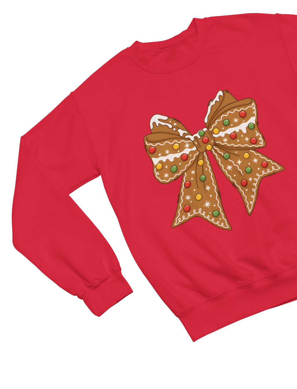 Gingerbread Bow Christmas Jumper – Coquette Style (Adults & Kids)
