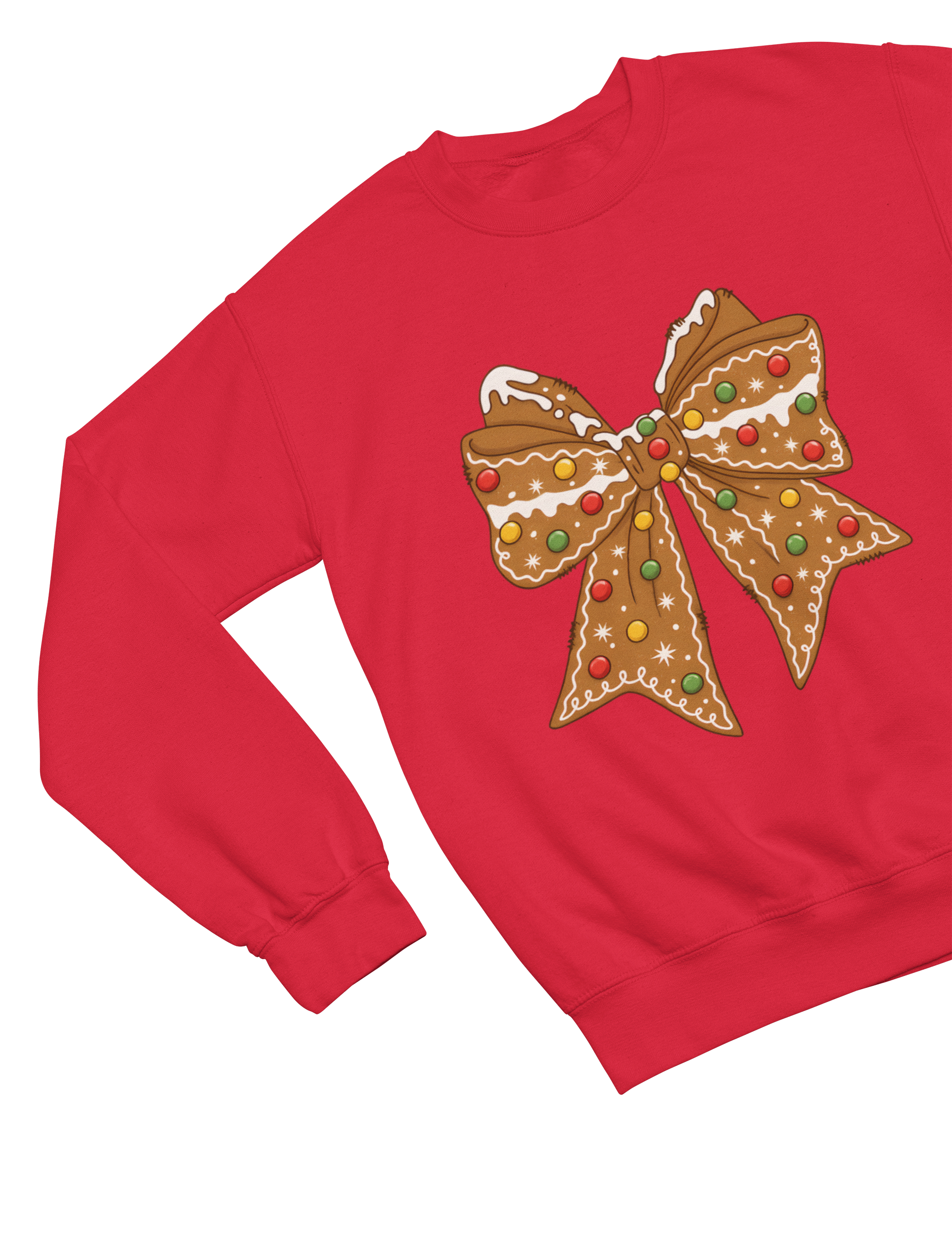 Gingerbread Bow Christmas Jumper – Coquette Style (Adults & Kids)