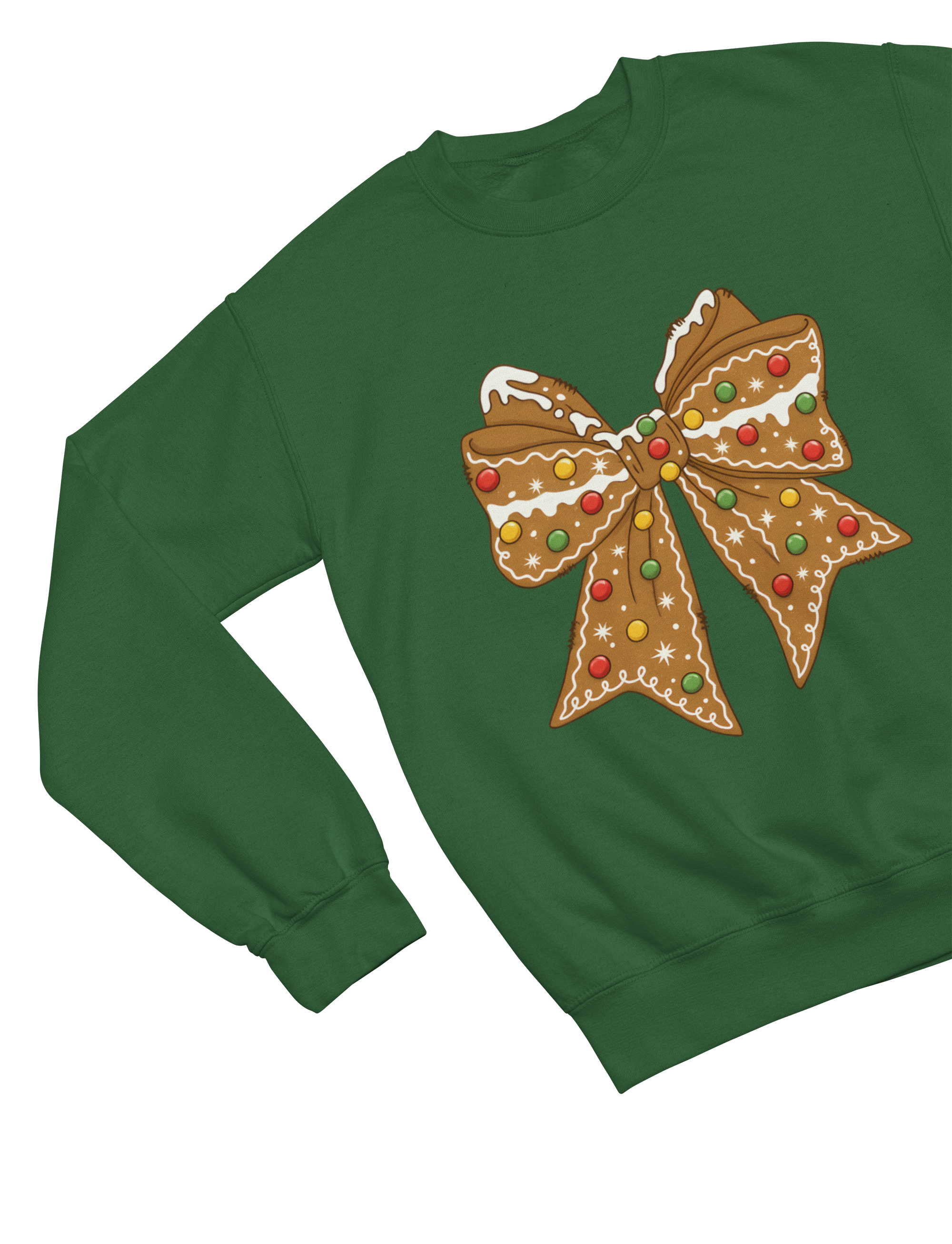 Gingerbread Bow Christmas Jumper – Coquette Style (Adults & Kids)