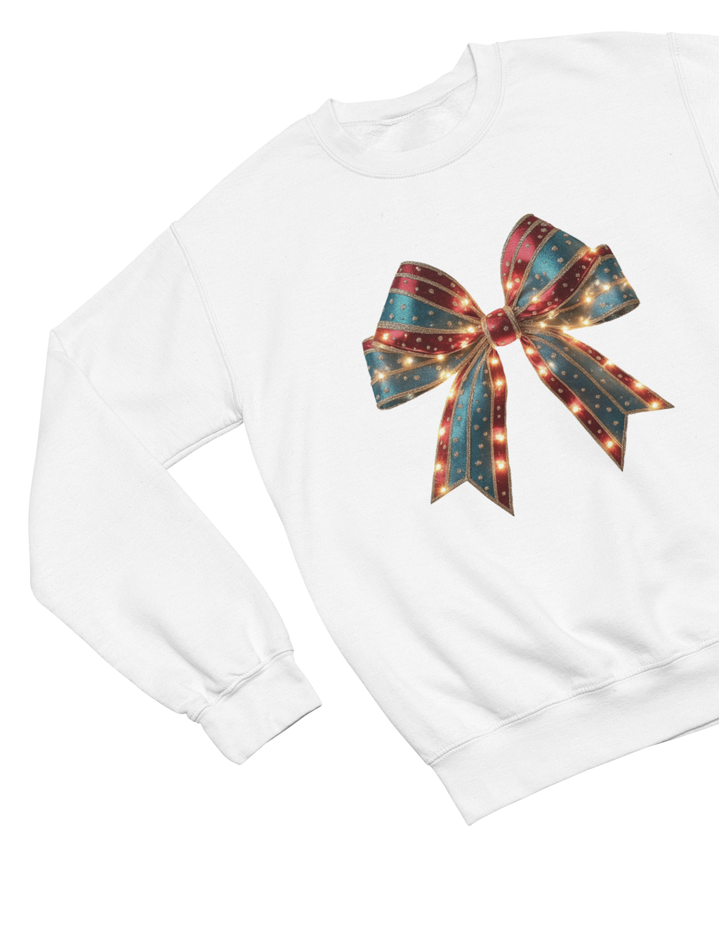 Coquette Christmas Bow Sweatshirt – Festive Girly Winter Jumper