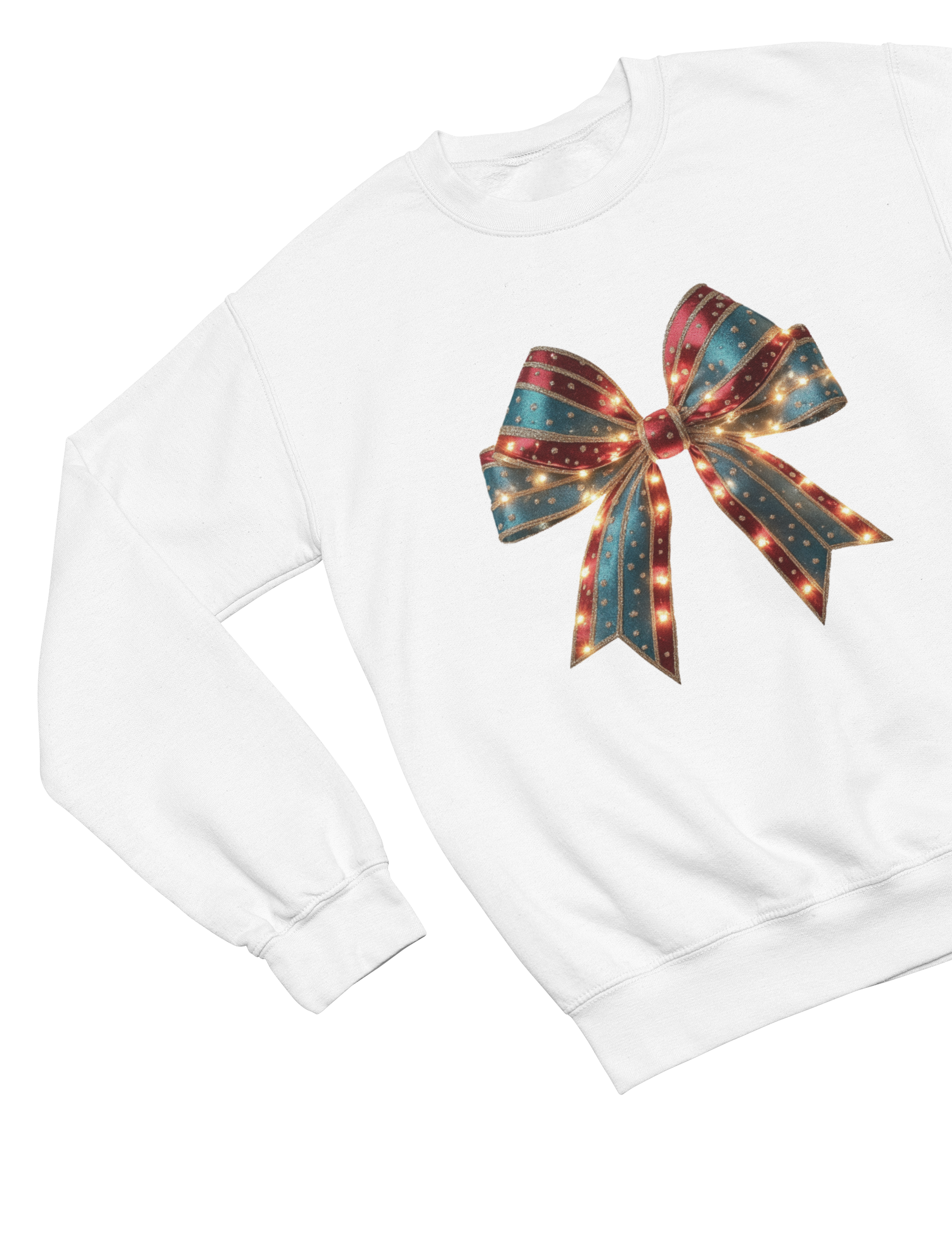 Coquette Christmas Bow Sweatshirt – Festive Girly Winter Jumper