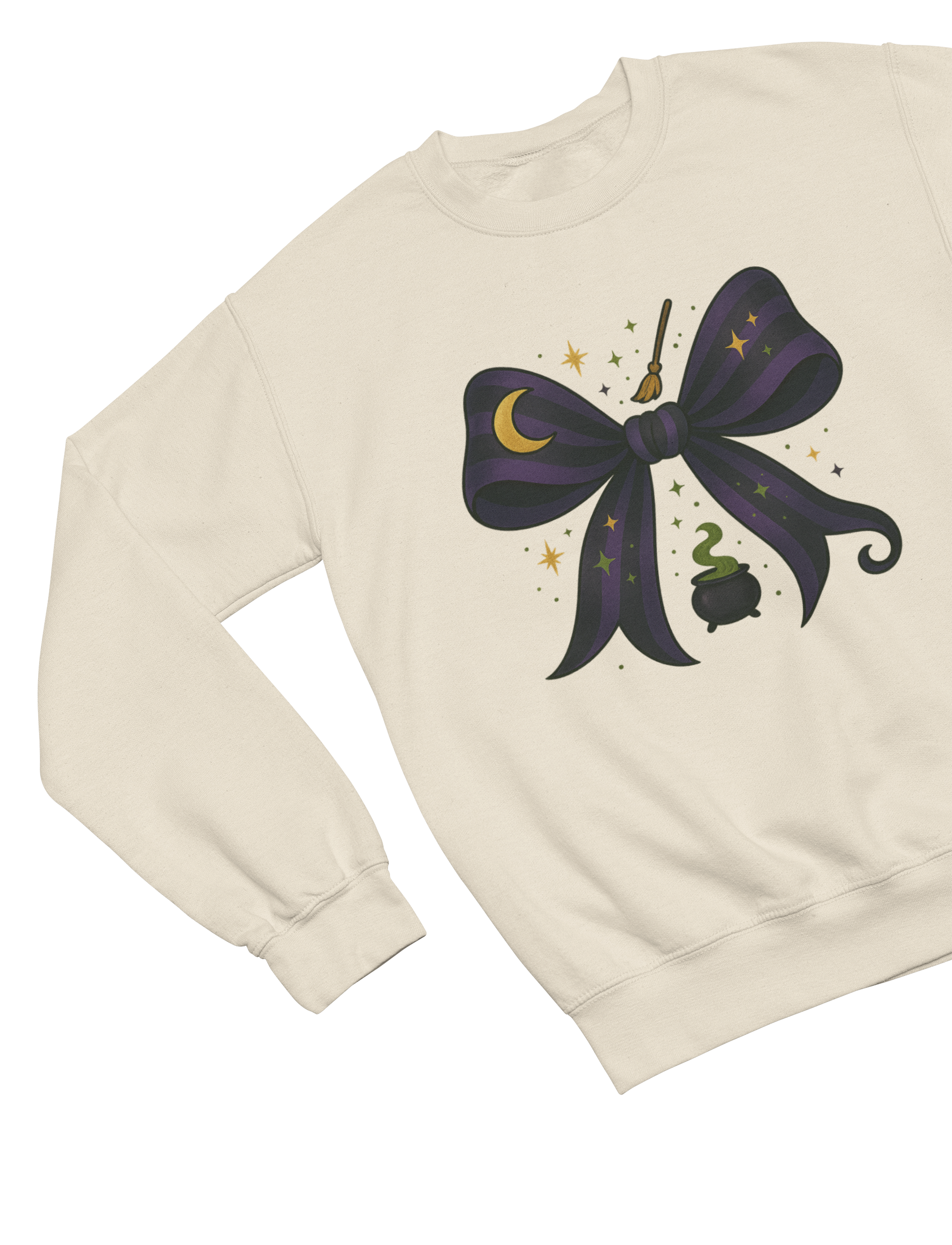 Witchy Coquette Bow Sweatshirt & T-Shirt – Halloween Cosy Magic