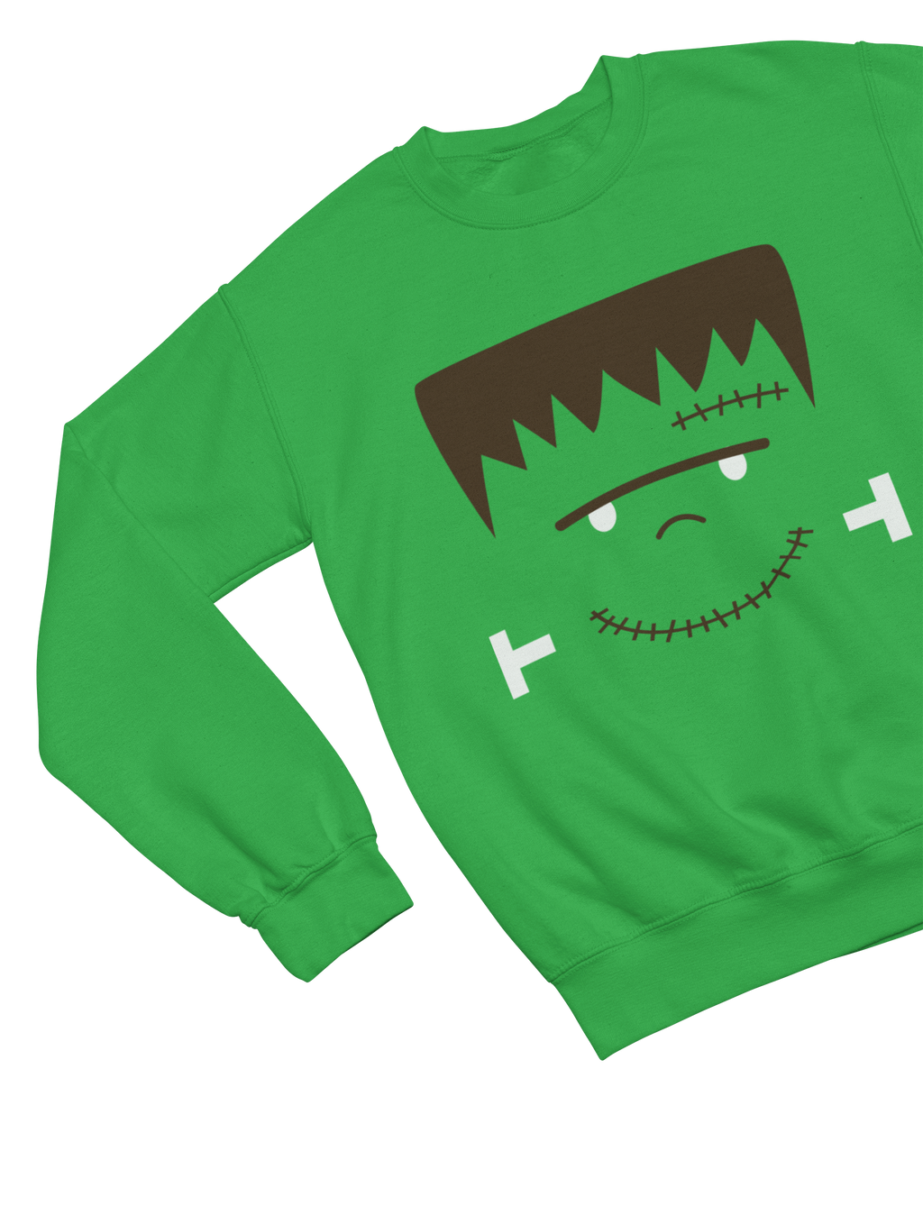 Kids Frankenstein Halloween Sweatshirt | Green Monster Jumper