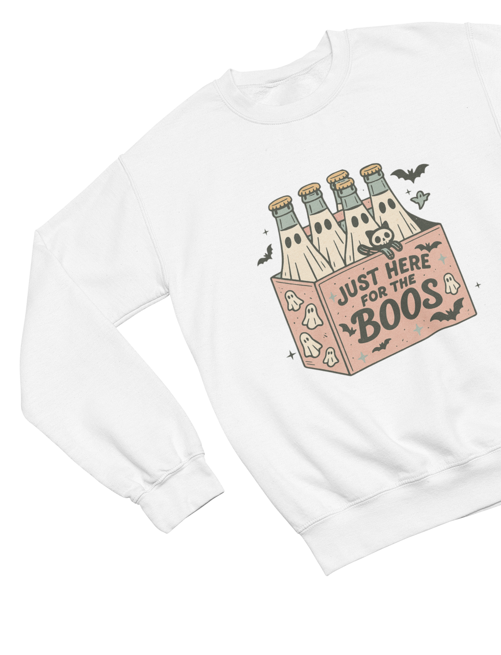 Just Here for the Boos Sweatshirt | Funny Halloween Drinking Jumper