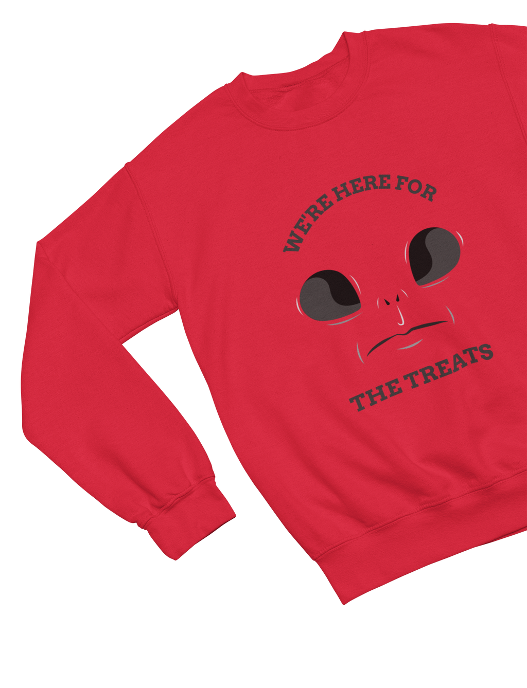 Kids We’re Here for the Treats Sweatshirt | Alien Halloween Jumper