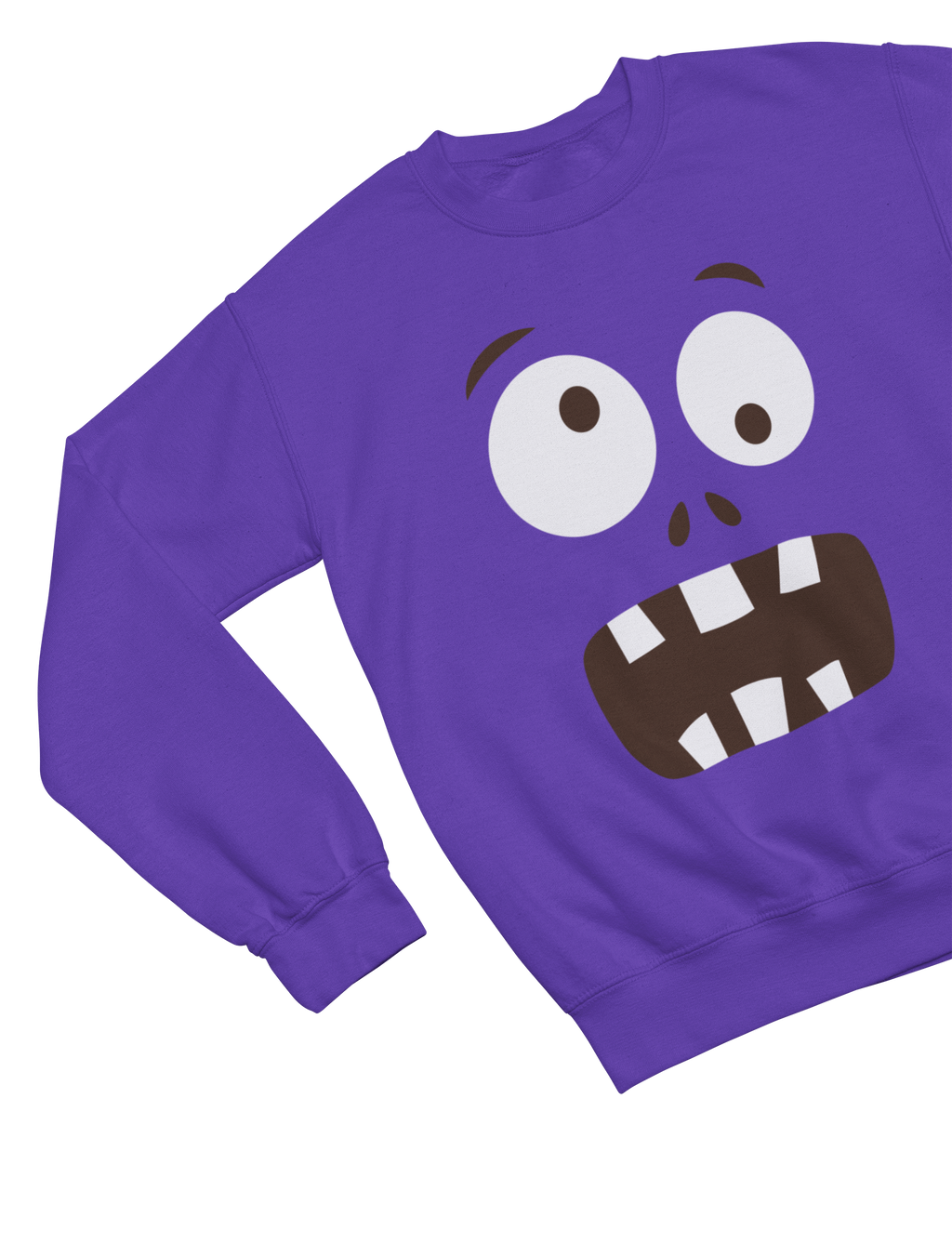 Kids Purple Monster Halloween Sweatshirt | Funny Spooky Jumper