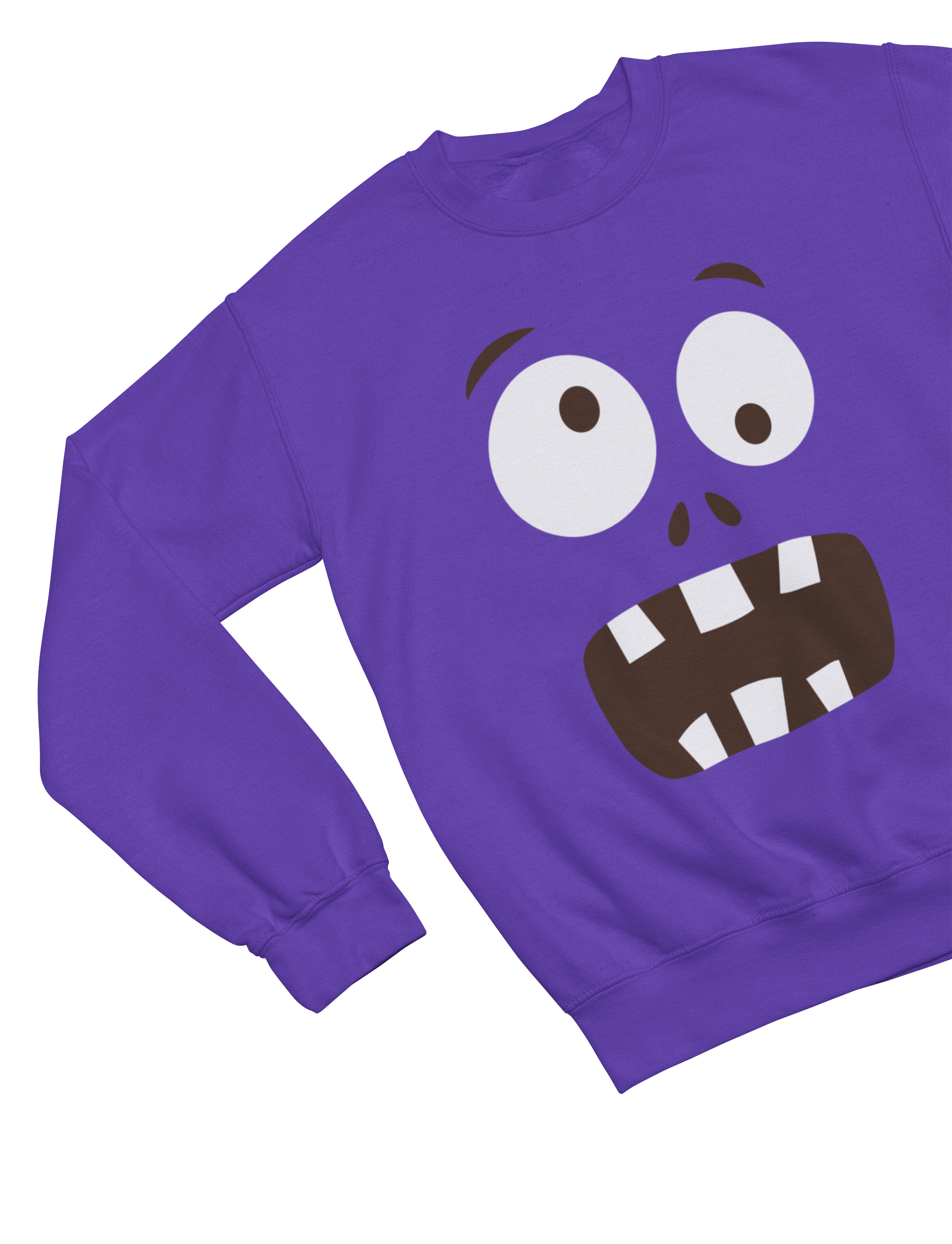 Kids Purple Monster Halloween Sweatshirt | Funny Spooky Jumper
