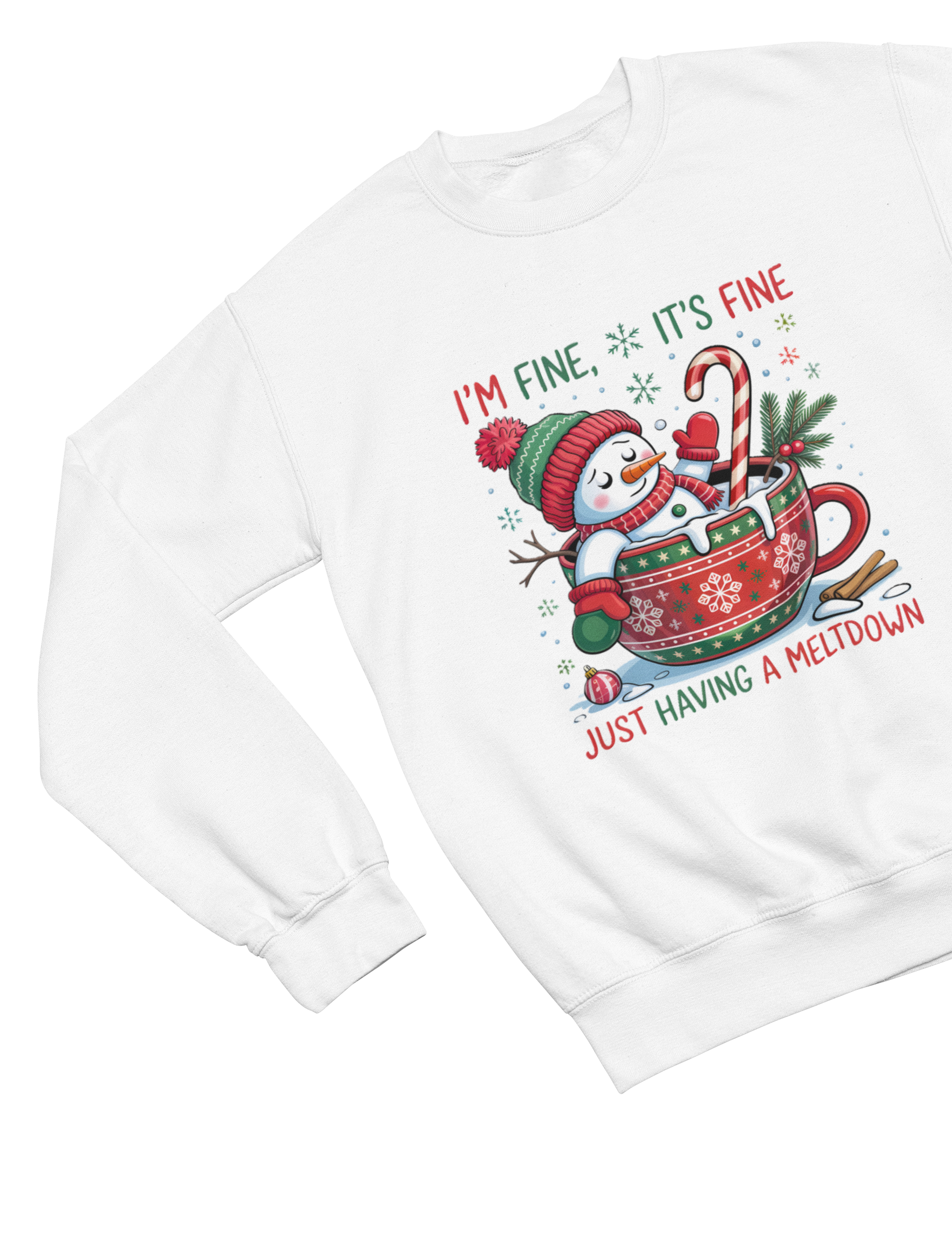 Funny Meltdown Snowman Christmas Sweatshirt – Festive Holiday Jumper