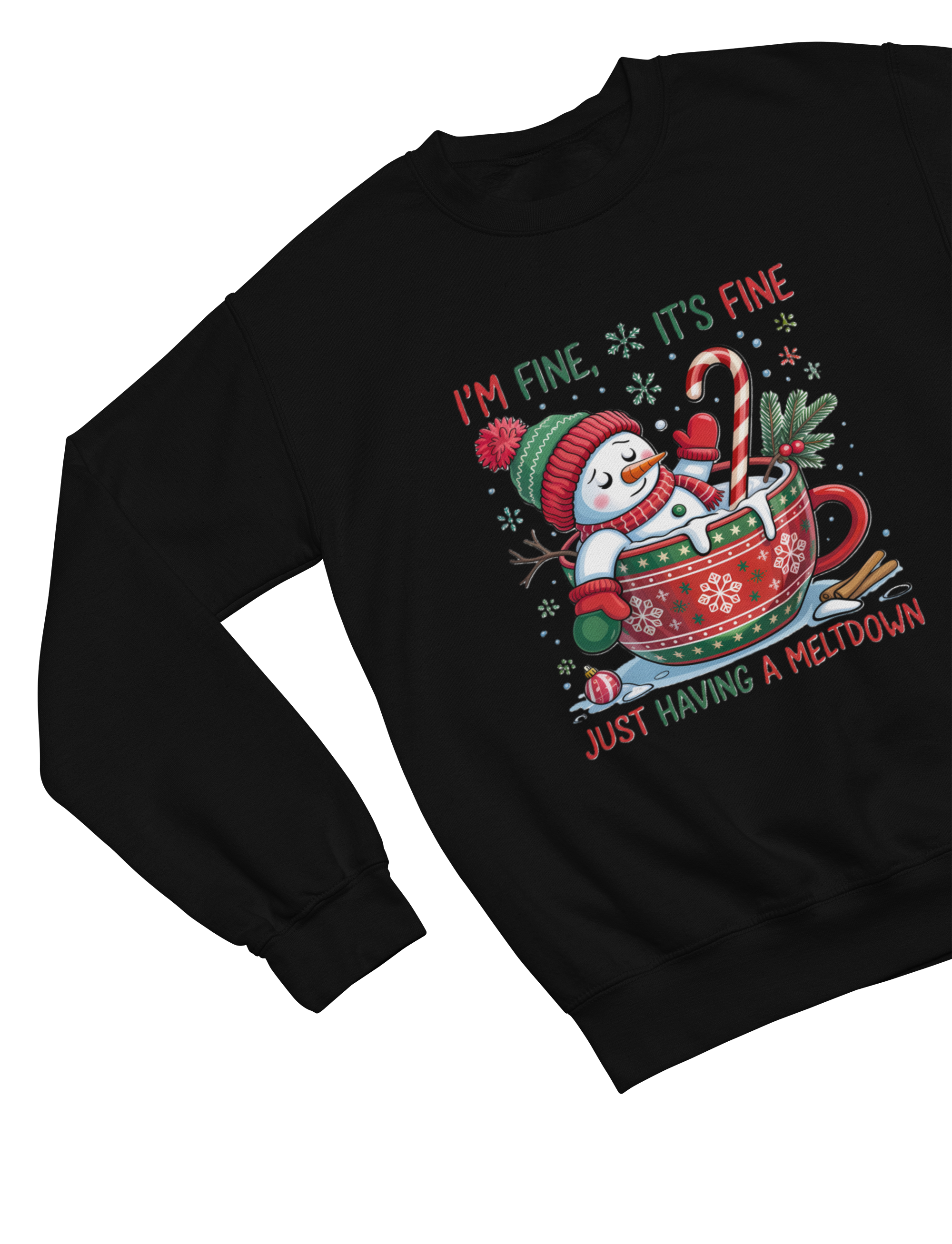 Funny Meltdown Snowman Christmas Sweatshirt – Festive Holiday Jumper