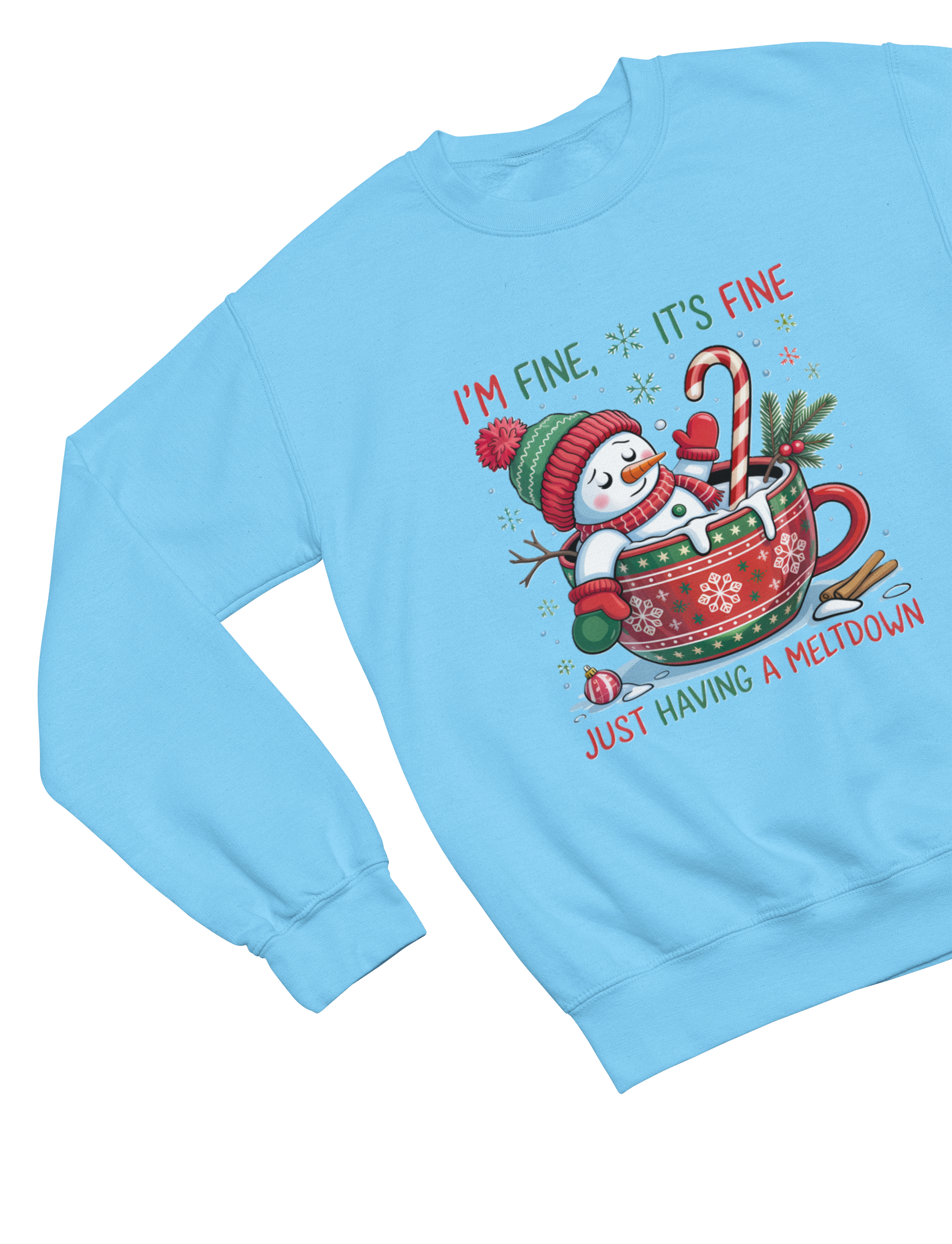 Funny Meltdown Snowman Christmas Sweatshirt – Festive Holiday Jumper