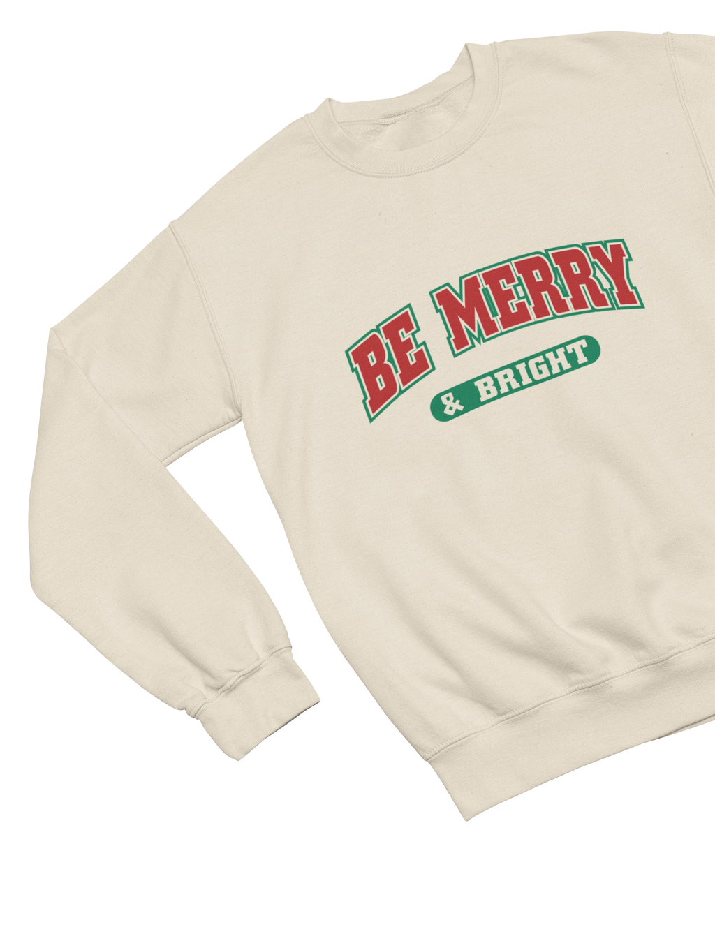 Be Merry & Bright Christmas Sweatshirt – Retro Holiday Jumper UK