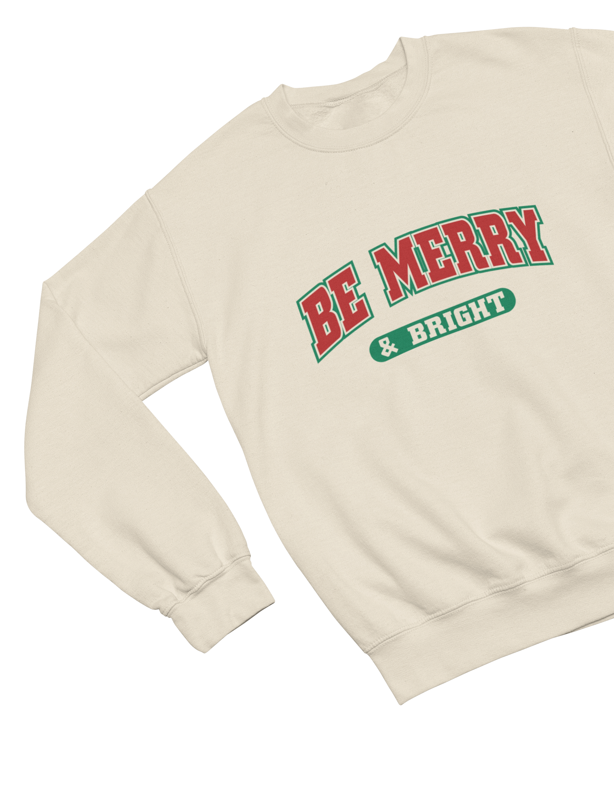 Be Merry & Bright Christmas Sweatshirt – Retro Holiday Jumper UK