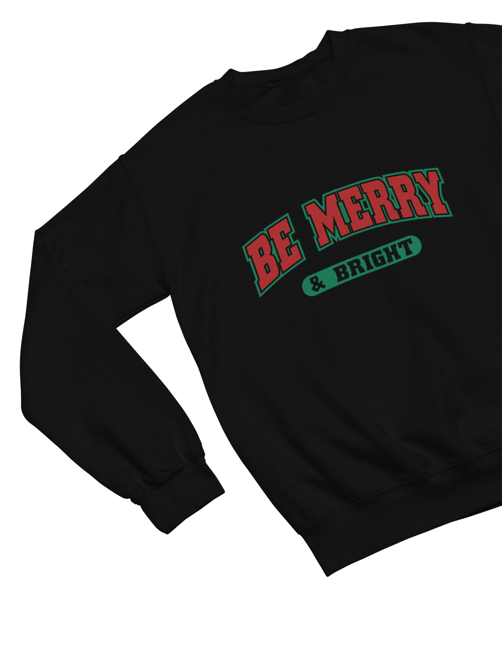 Be Merry & Bright Christmas Sweatshirt – Retro Holiday Jumper UK
