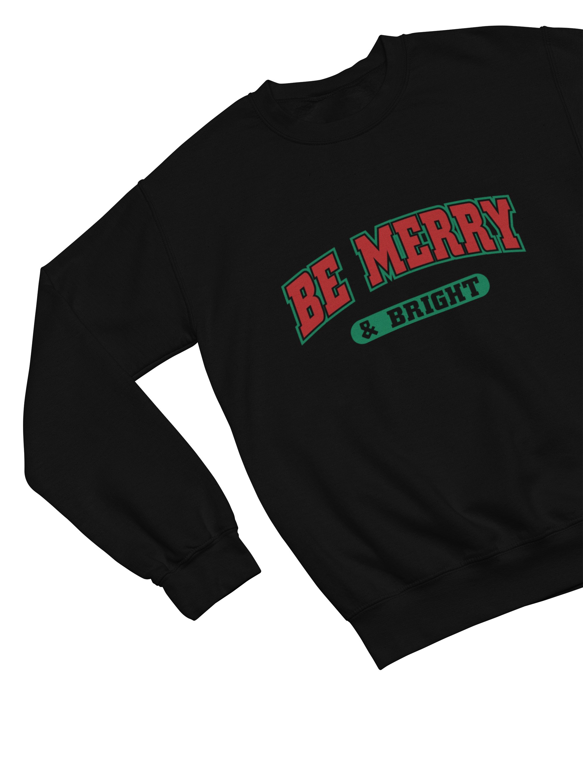 Be Merry & Bright Christmas Sweatshirt – Retro Holiday Jumper UK