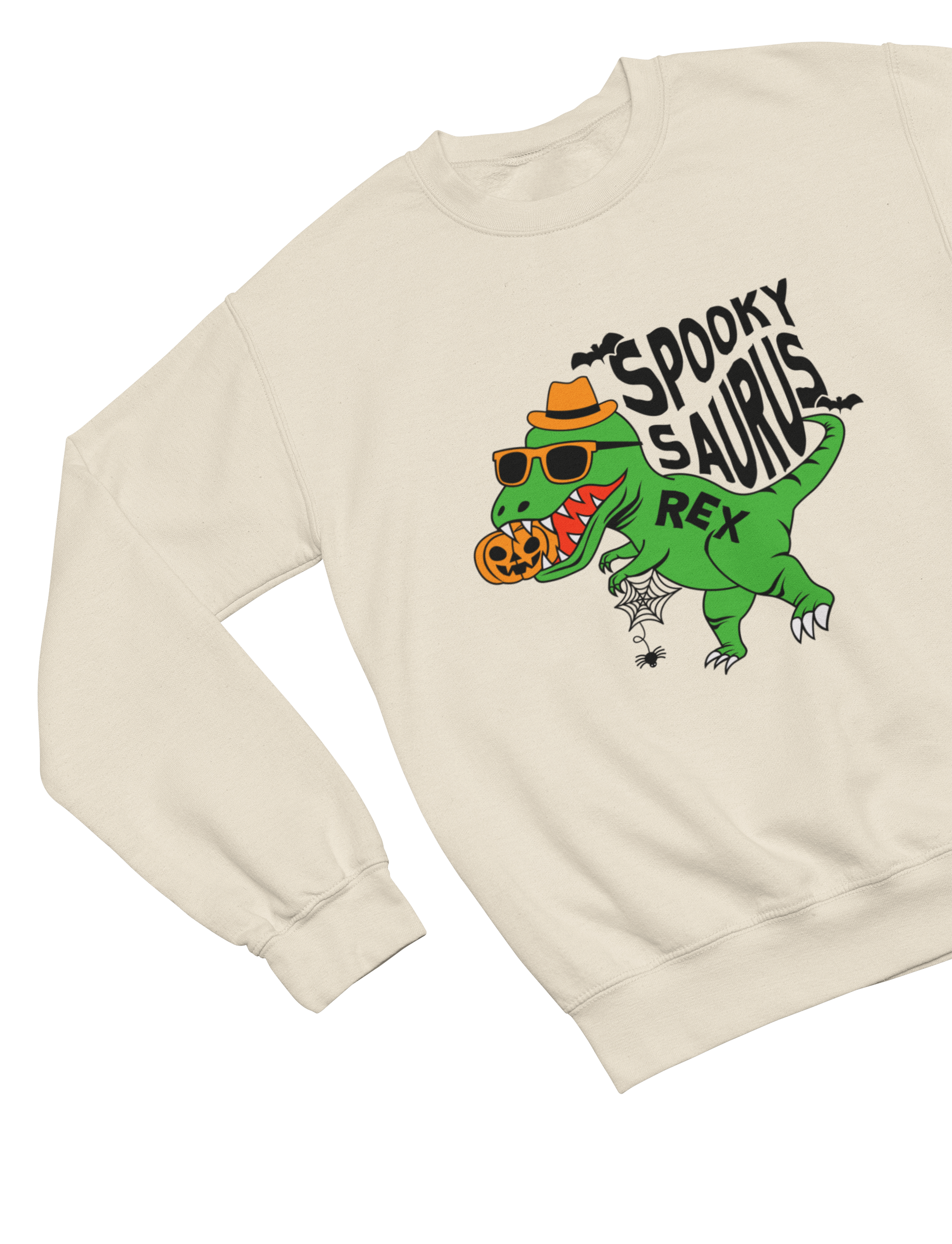 Kids Spookysaurus Rex Halloween Sweatshirt | Dinosaur Jumper