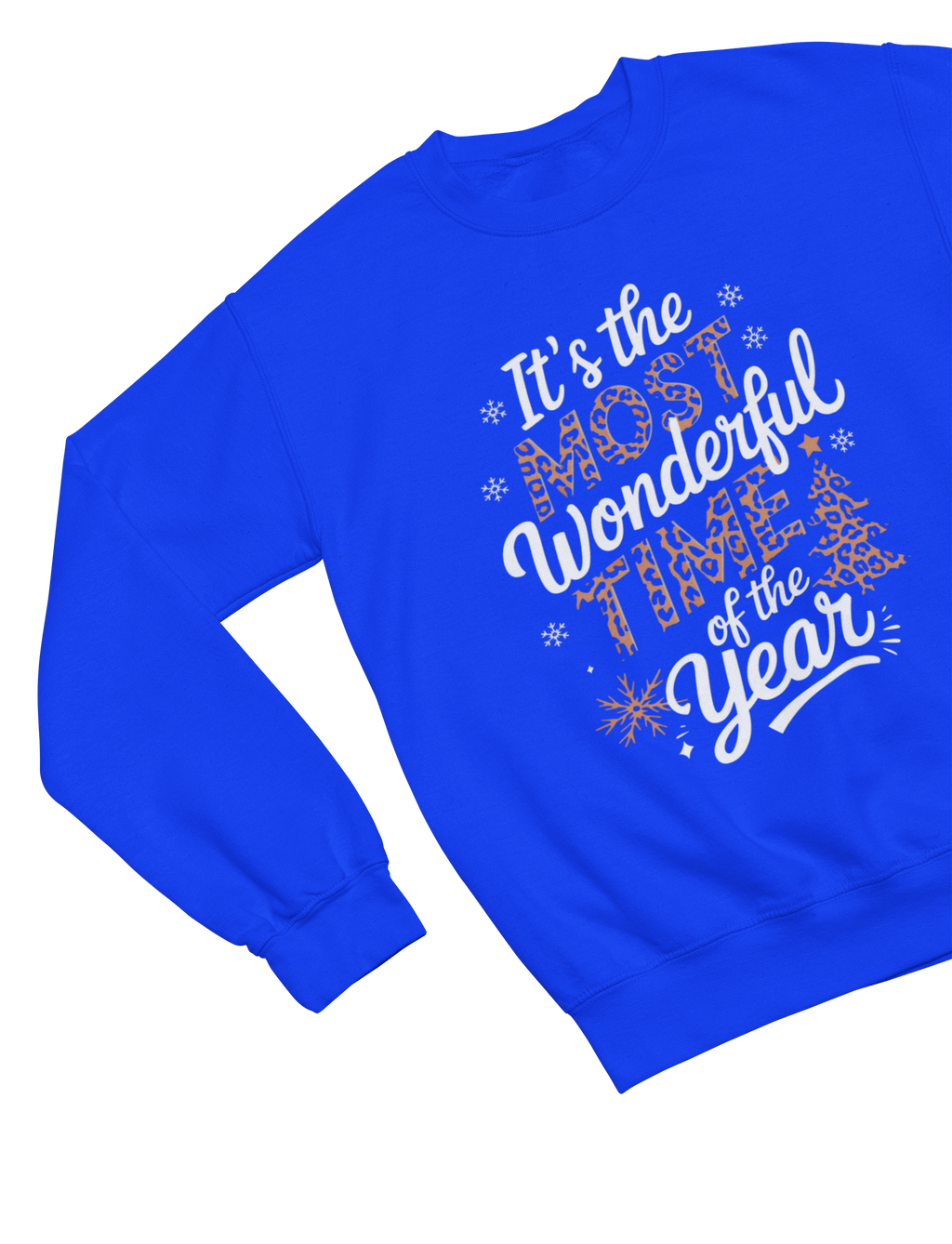 Leopard Print Christmas Sweatshirt – Most Wonderful Time Jumper