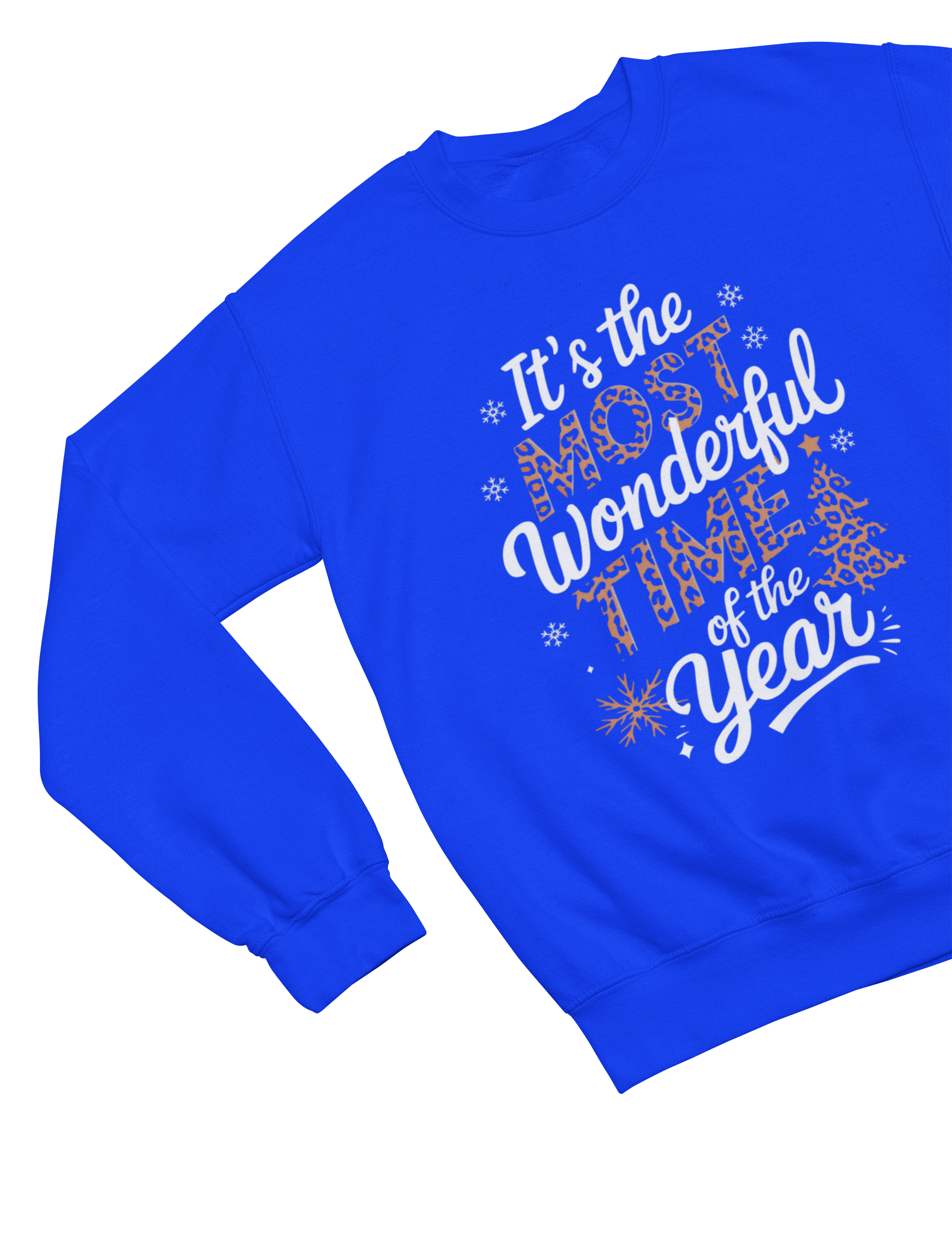 Leopard Print Christmas Sweatshirt – Most Wonderful Time Jumper