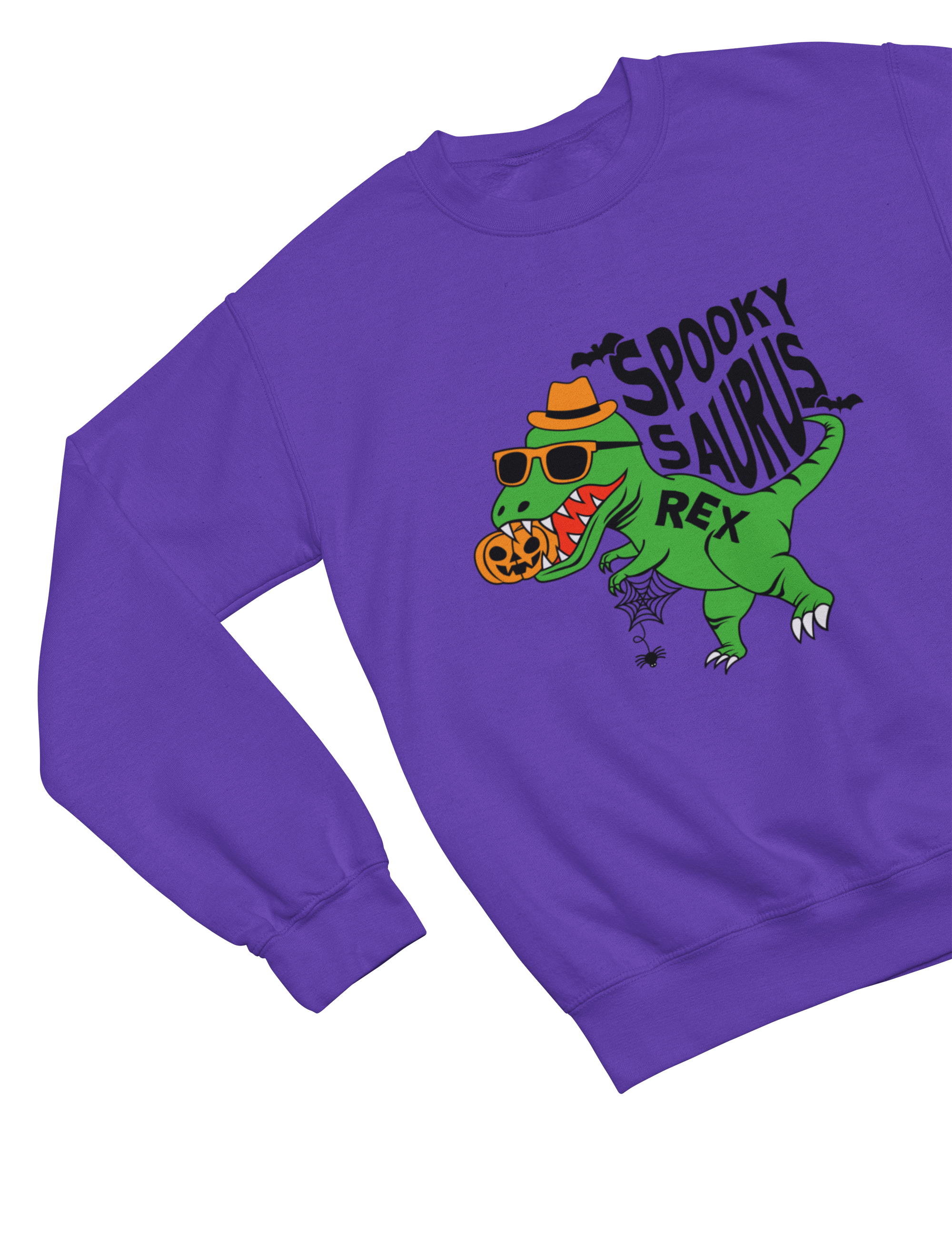 Kids Spookysaurus Rex Halloween Sweatshirt | Dinosaur Jumper