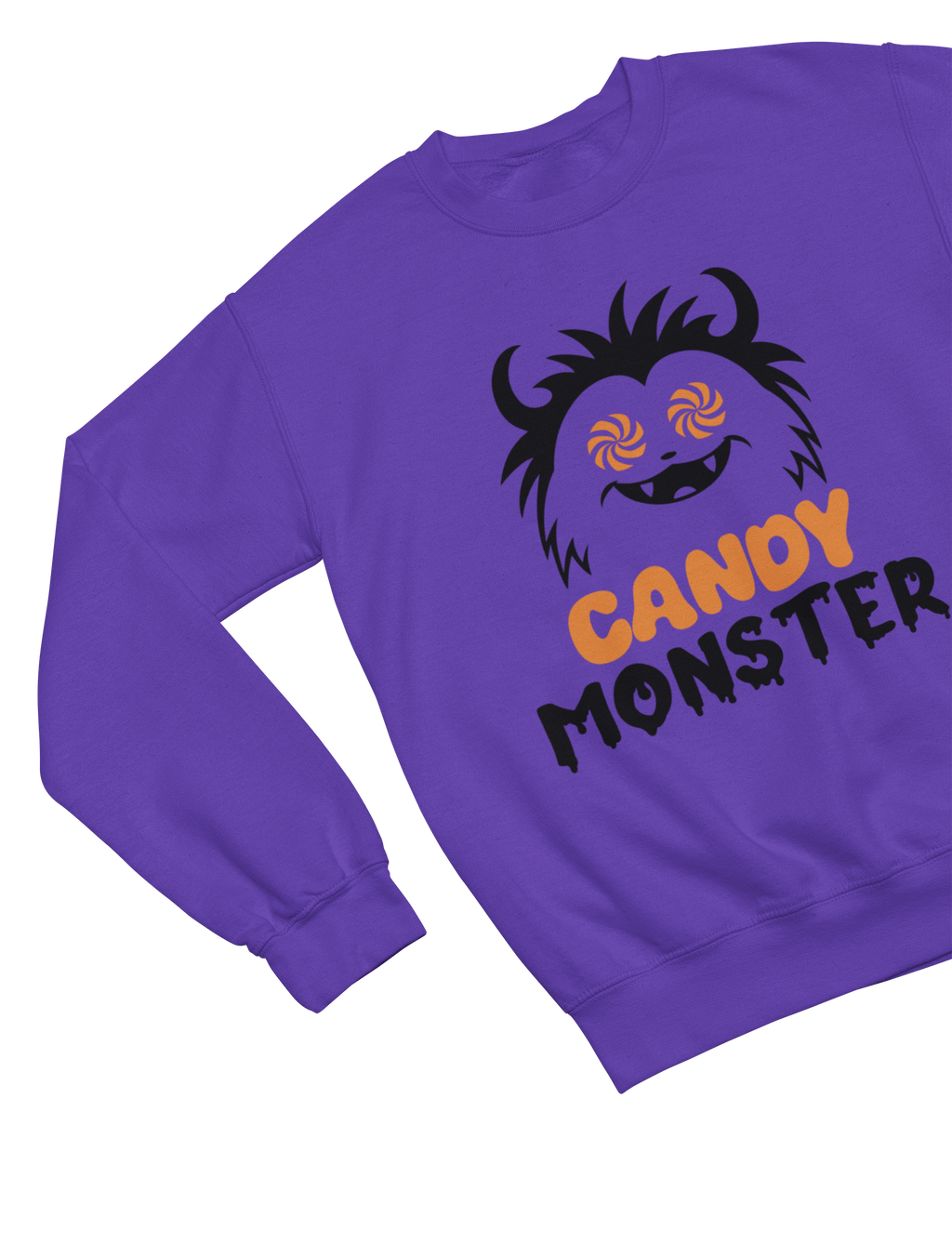 Kids Candy Monster Halloween Sweatshirt | Spooky Fun Jumper