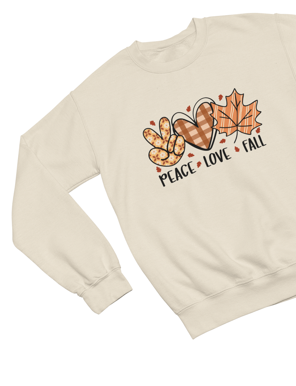 Peace Love Fall Sweatshirt | Retro Autumn Cozy Jumper