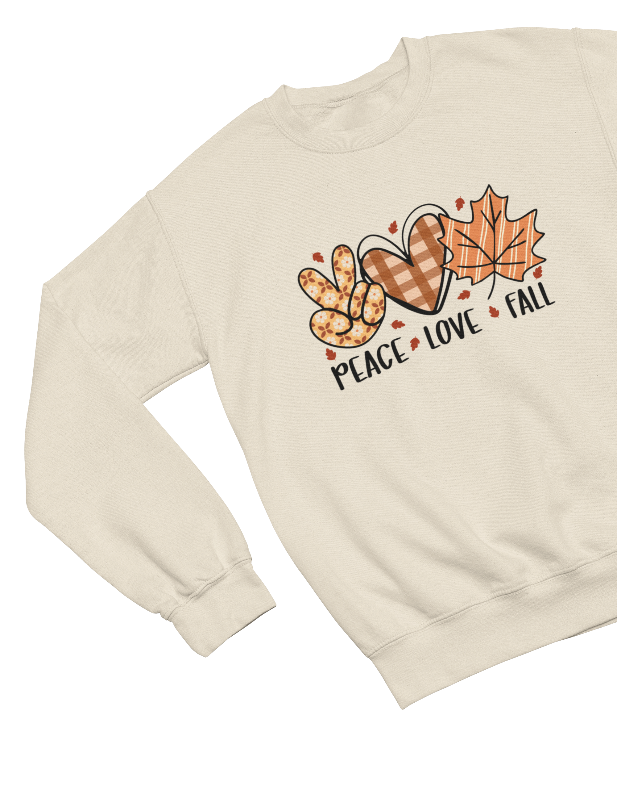 Peace Love Fall Sweatshirt | Retro Autumn Cozy Jumper