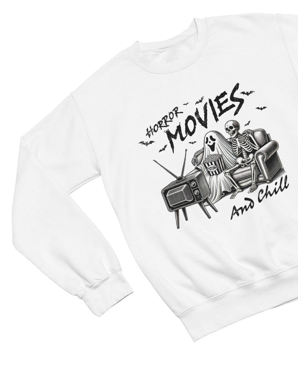 Horror Movies and Chill Sweatshirt & T-Shirt – Funny Halloween Top