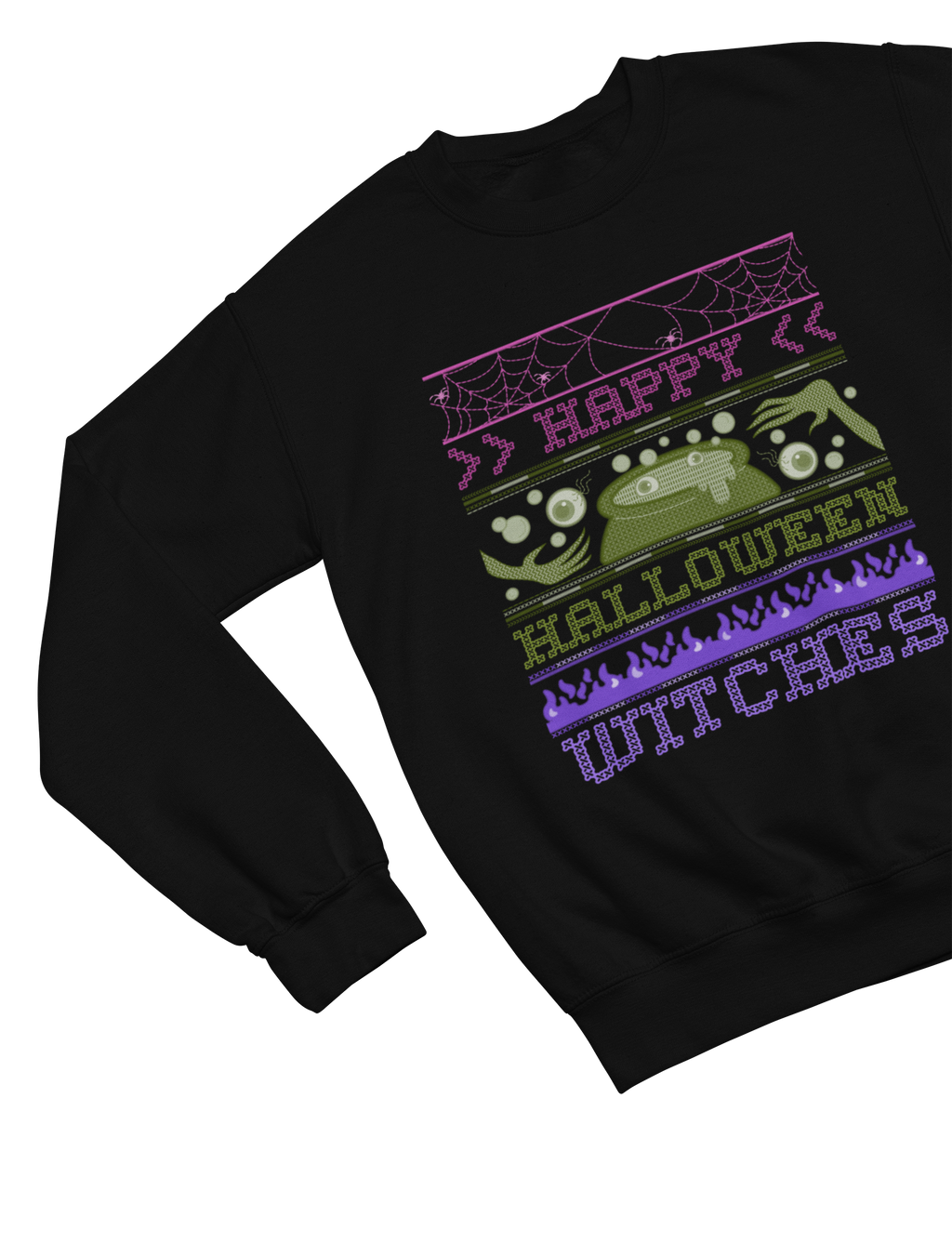 Happy Halloween Witches Sweatshirt & T-Shirt | Retro Spooky Jumper