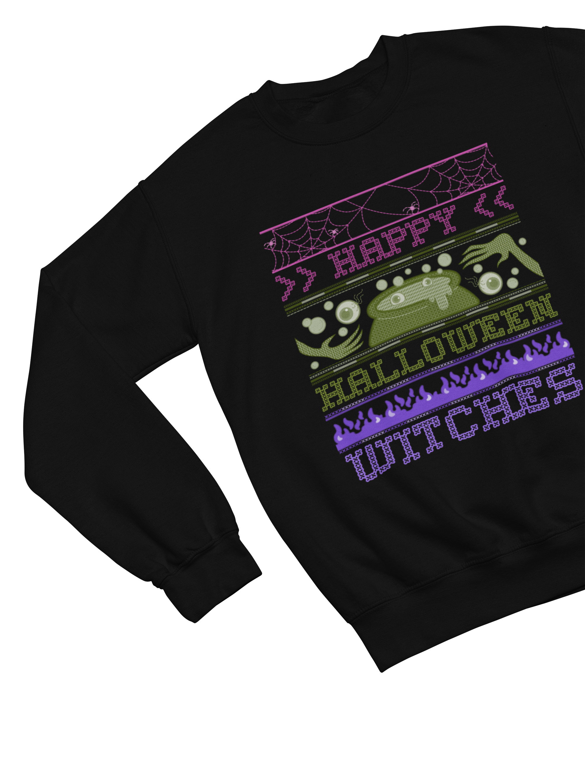Happy Halloween Witches Sweatshirt & T-Shirt | Retro Spooky Jumper