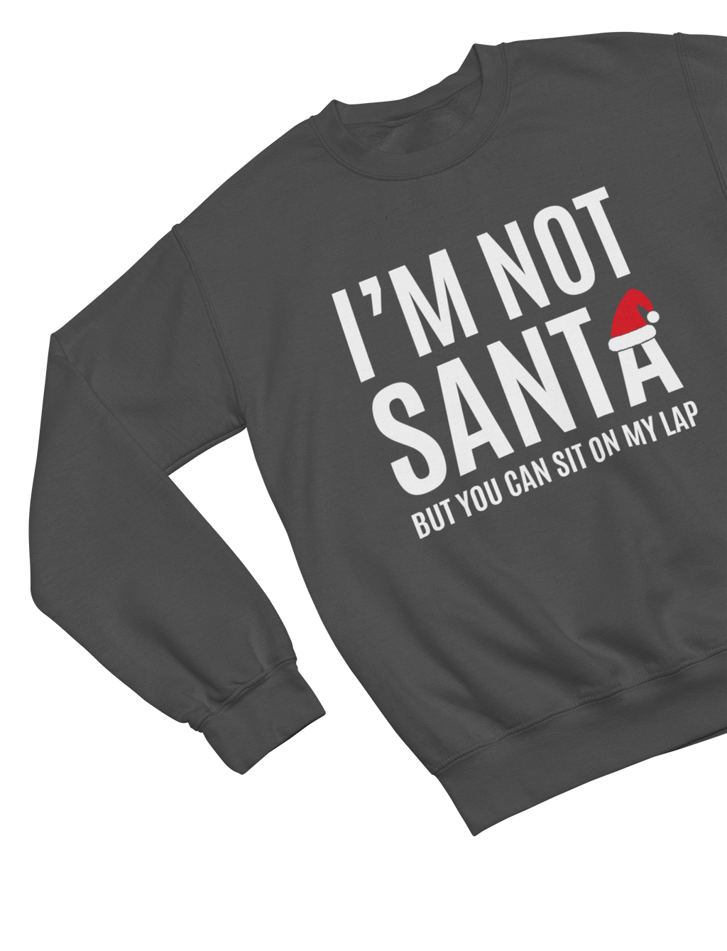 Funny Santa Lap Christmas Jumper – Cheeky Adult Xmas Sweatshirt