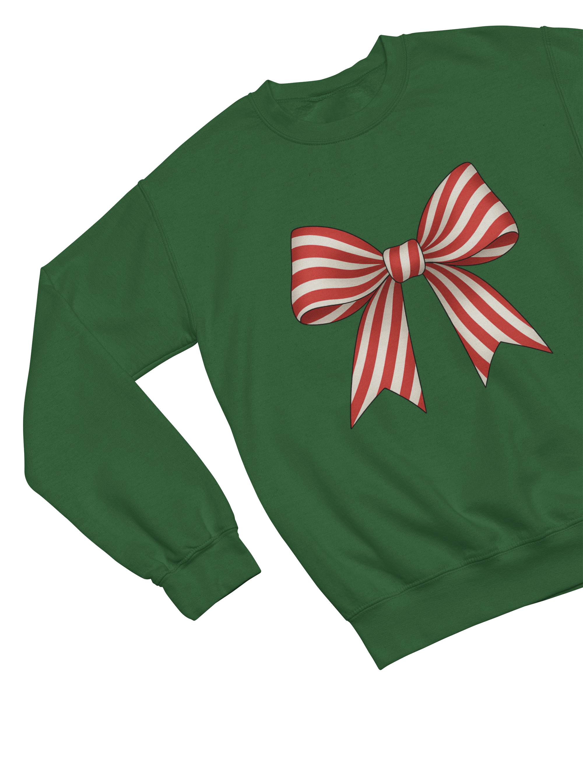 Candy Cane Bow Christmas Sweatshirt or T-Shirt – Festive Gift UK