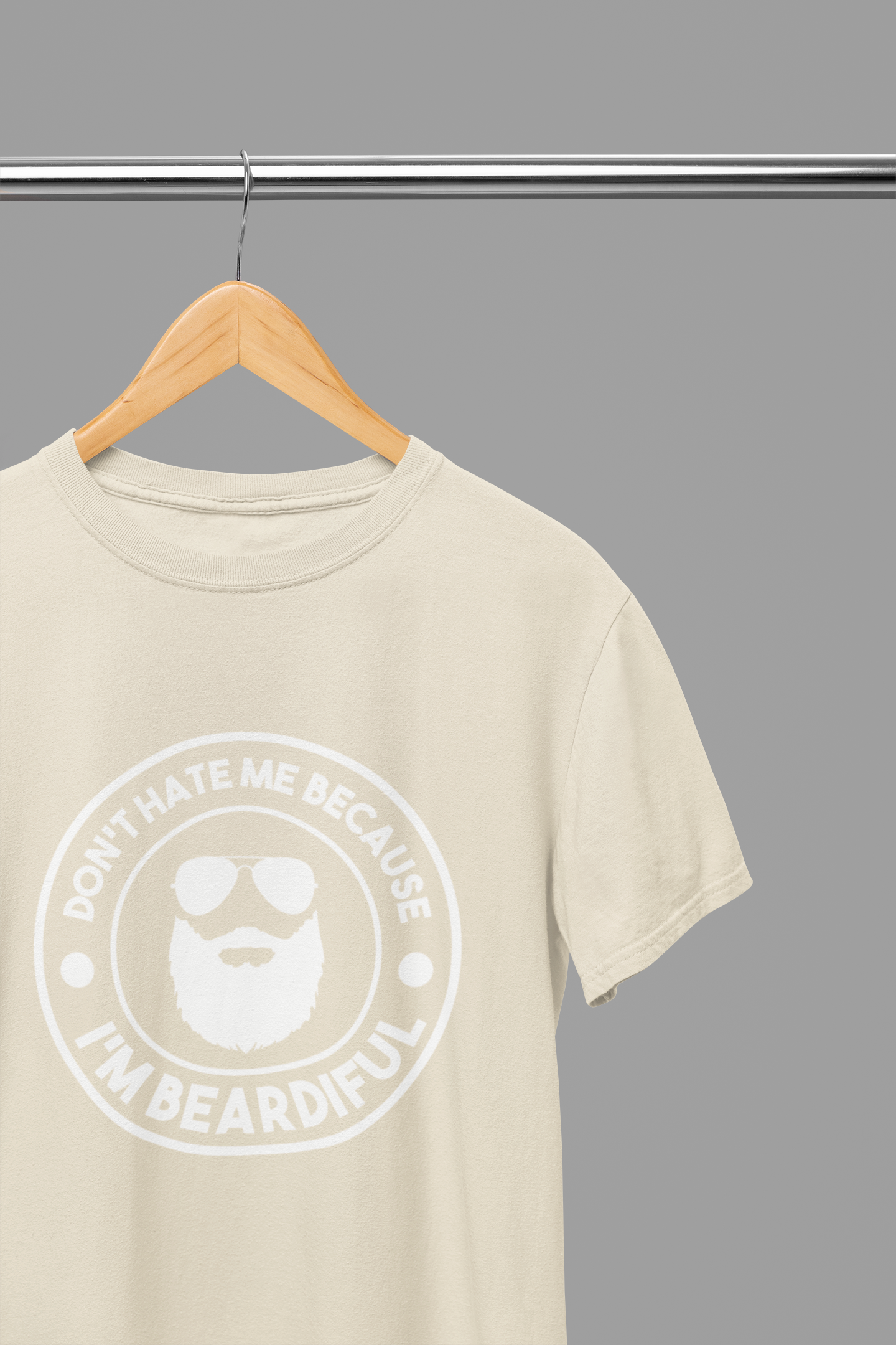 Don't Hate Me Because I'm Beardiful White Father's Day T-Shirt/Sweatshirt