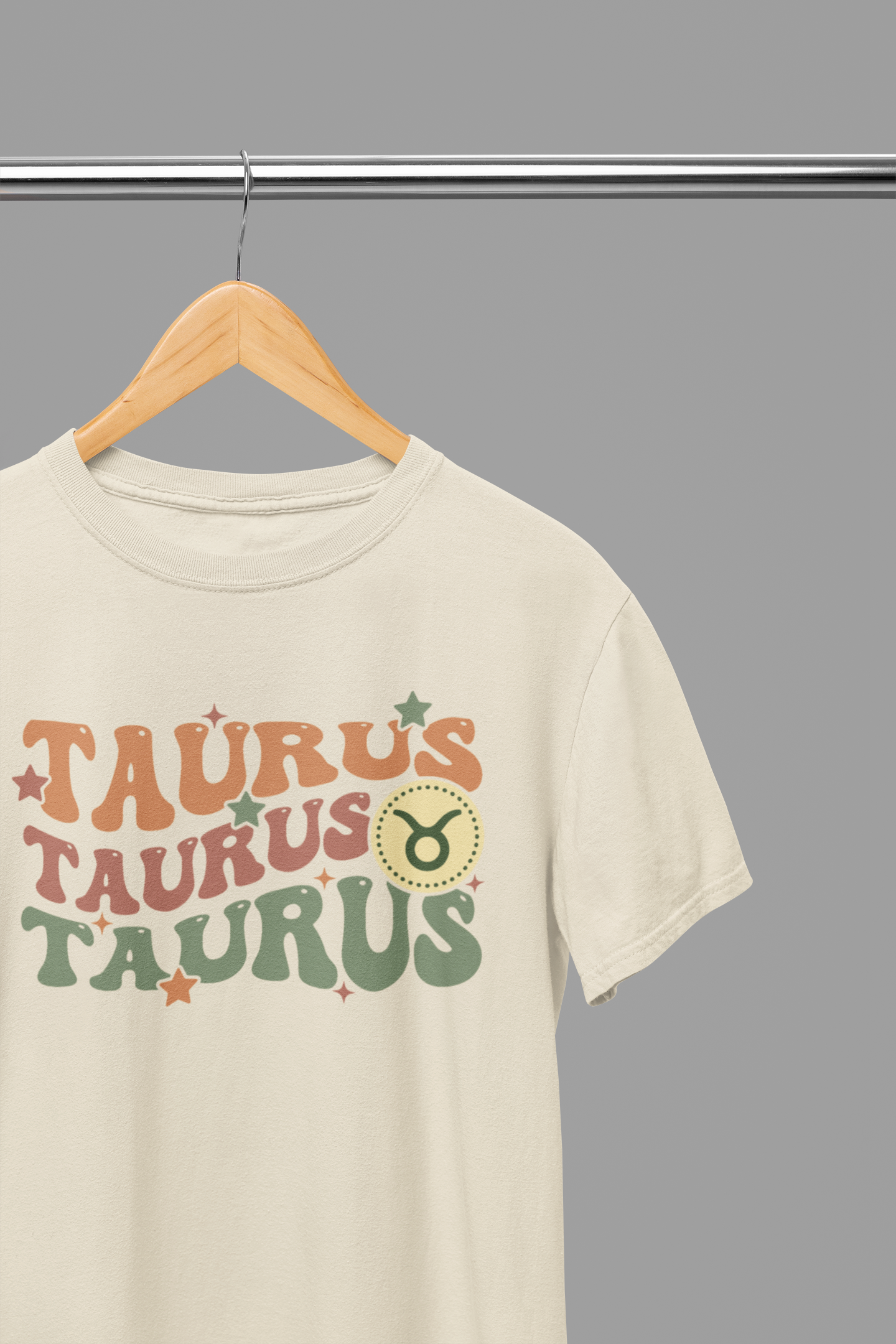 TAURUS Zodiac Fun Colour Font T-Shirt