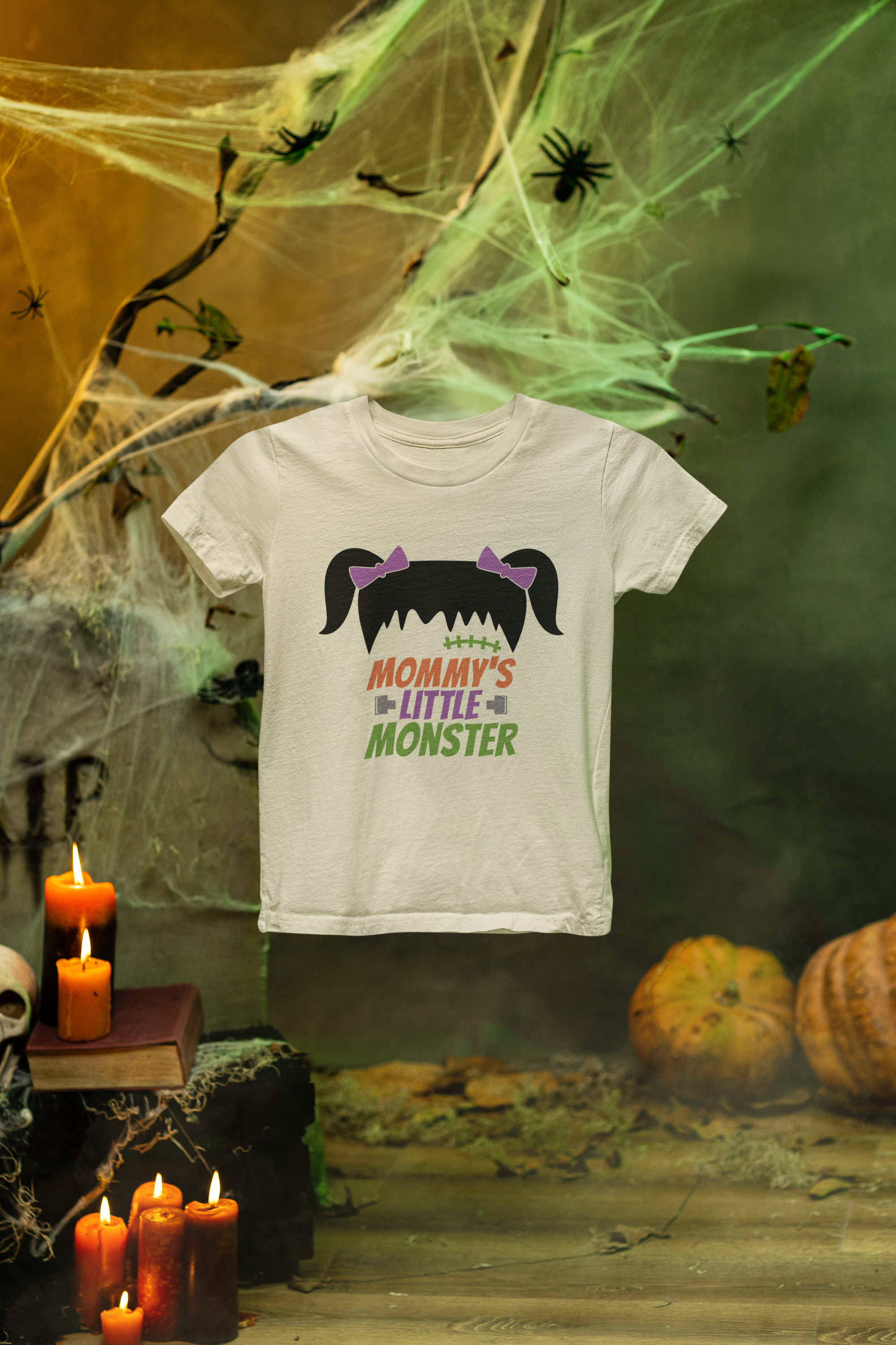 Kids Mommy’s Little Monster Girl Halloween Sweatshirt | Cute Jumper
