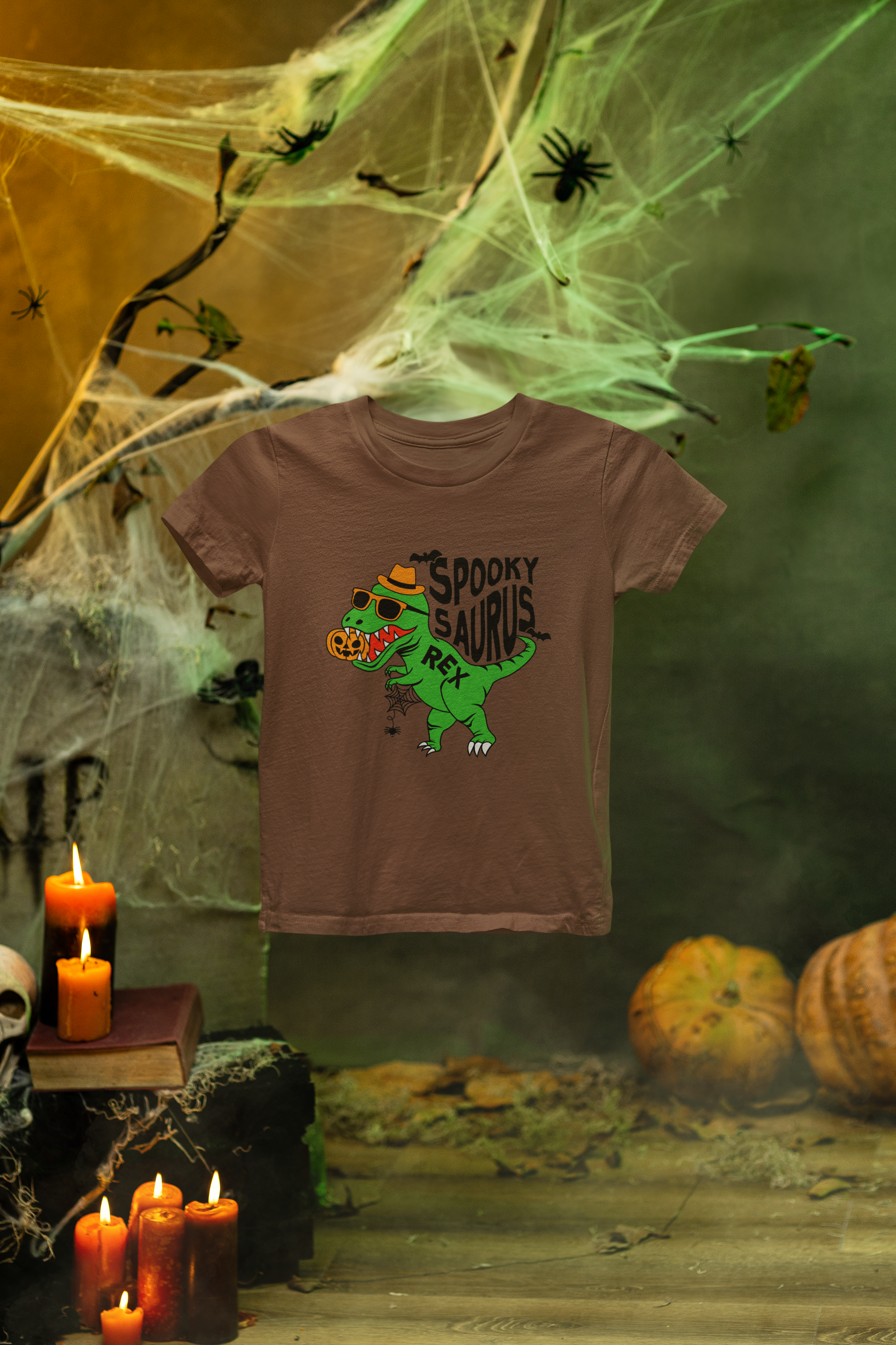 Kids Spookysaurus Rex Halloween Sweatshirt | Dinosaur Jumper
