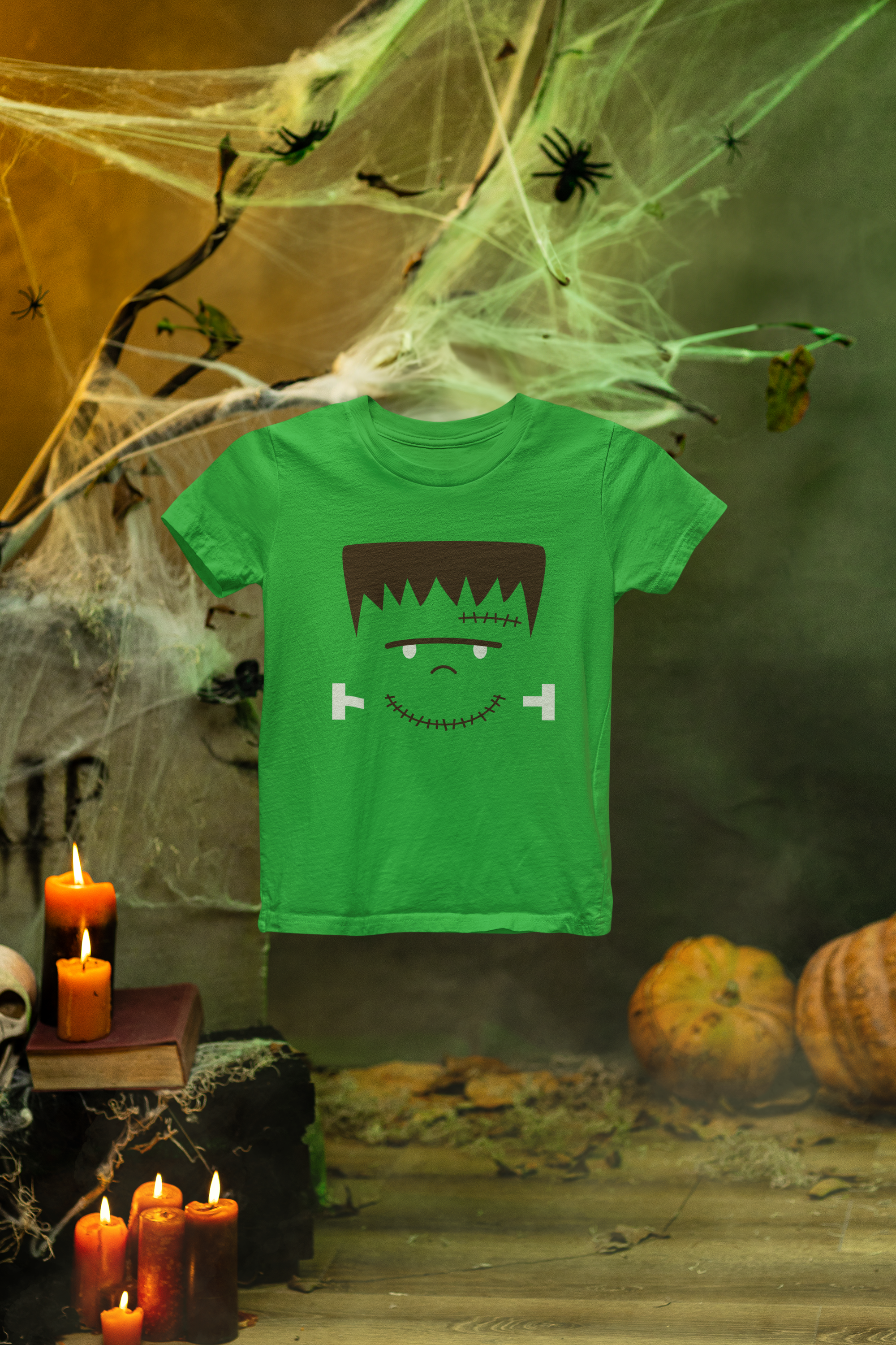Kids Frankenstein Halloween Sweatshirt | Green Monster Jumper