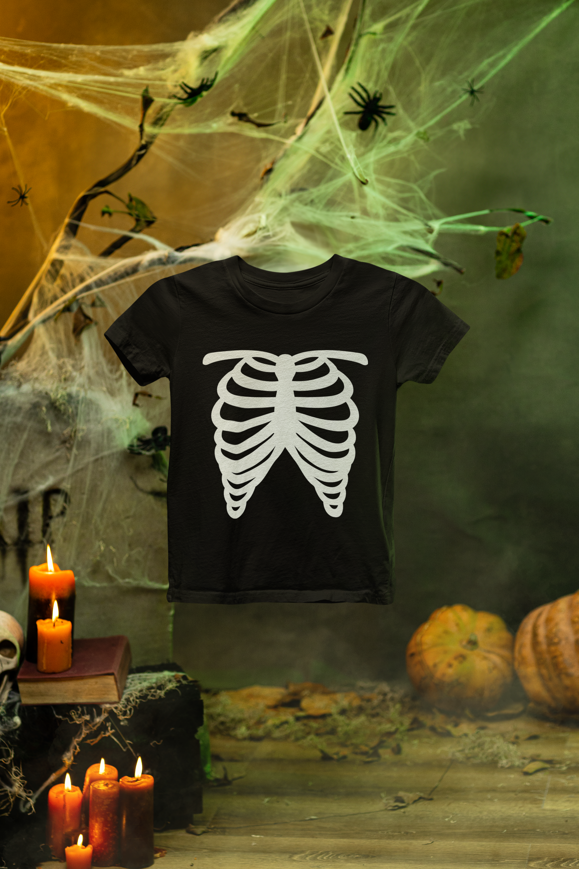 Kids Skeleton Ribcage Halloween Sweatshirt | Spooky Jumper