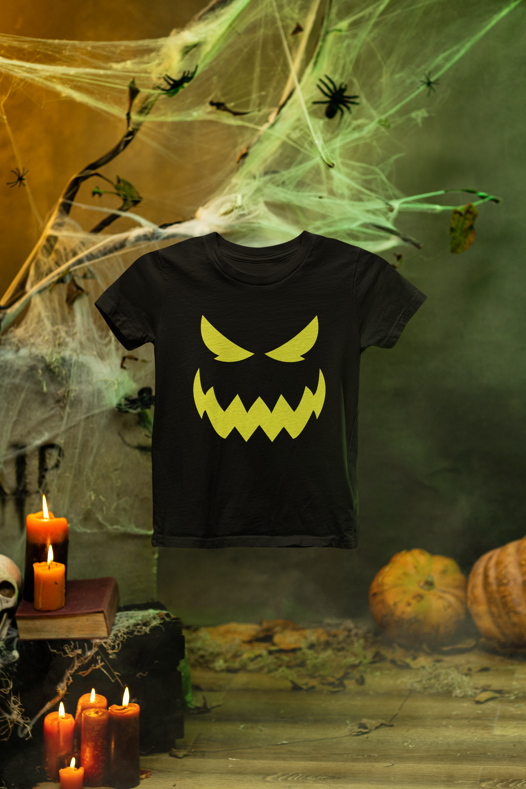 Kids Jack-O’-Lantern Face Halloween Sweatshirt | Pumpkin Jumper