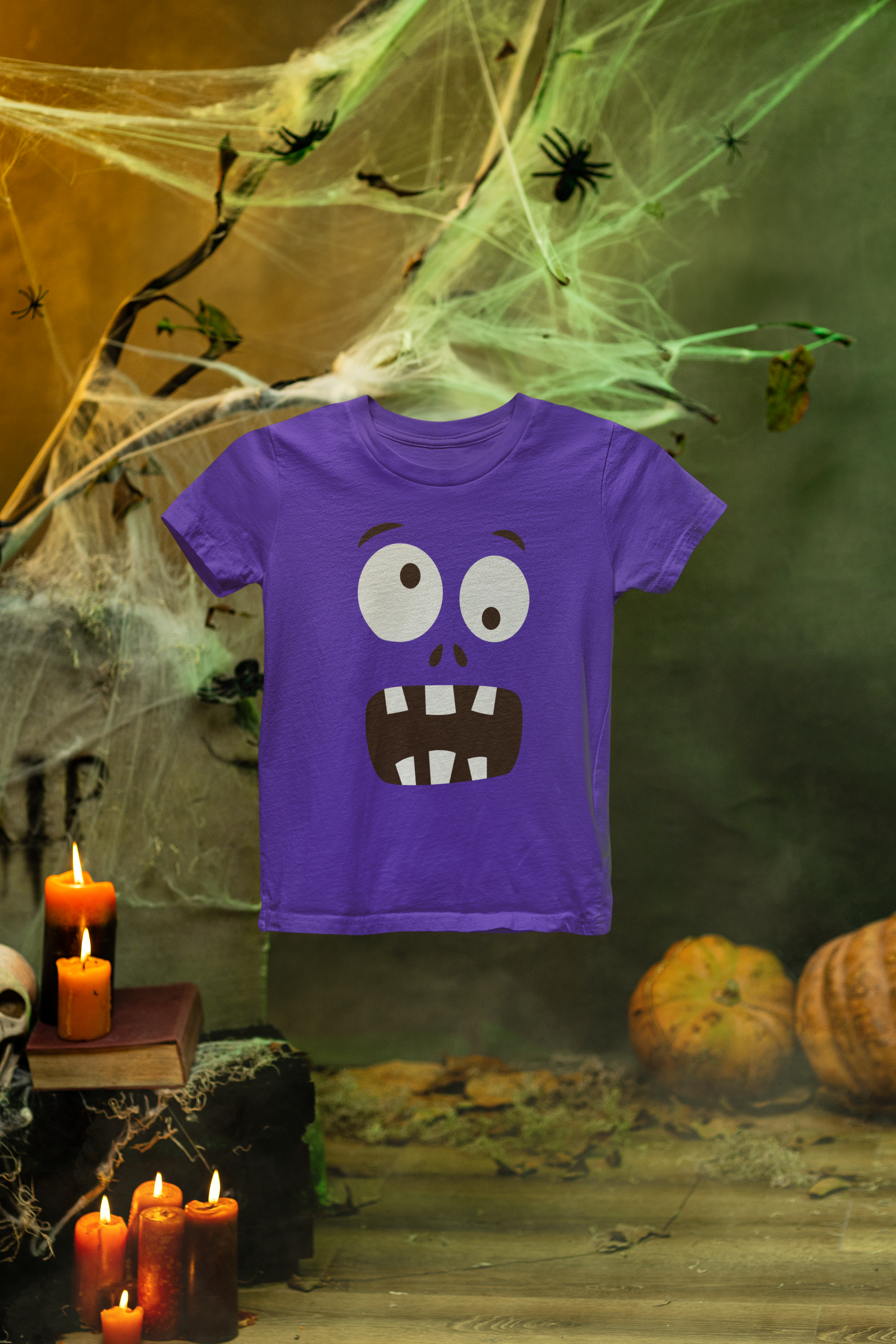 Kids Purple Monster Halloween Sweatshirt | Funny Spooky Jumper